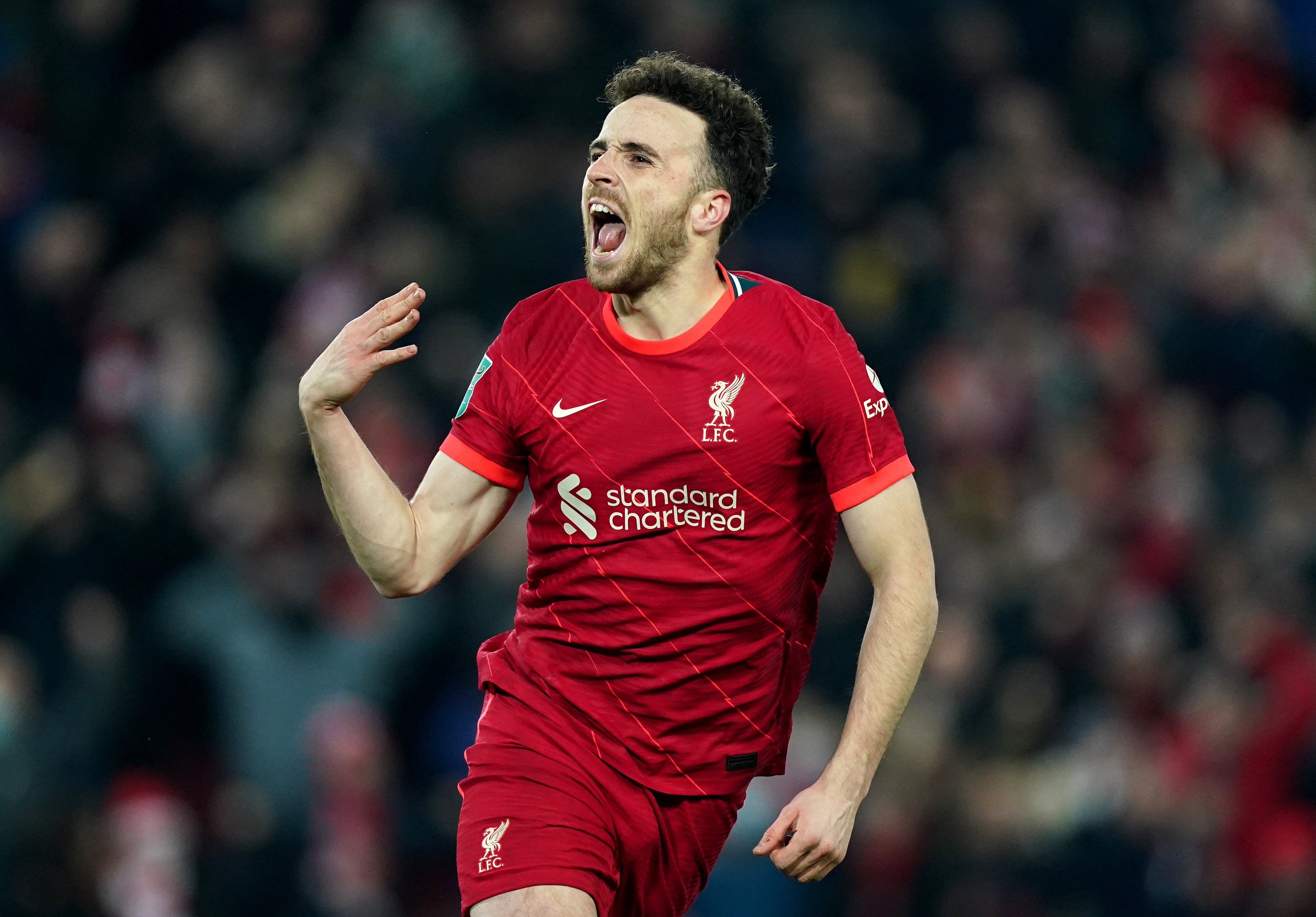 Liverpool forward Diogo Jota is confident they can close the gap to Manchester City (Mike Egerton/PA)