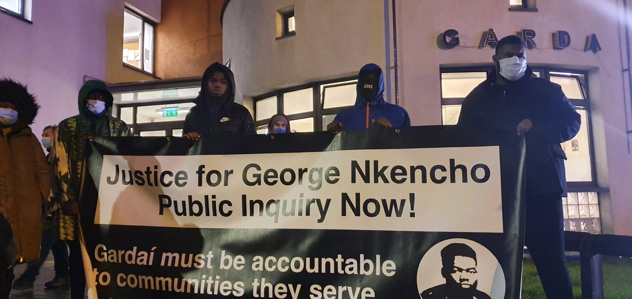 The first anniversary of the death of George Nkencho in Dublin was marked with a candle lit walk (Ruth Coppinger/PA)