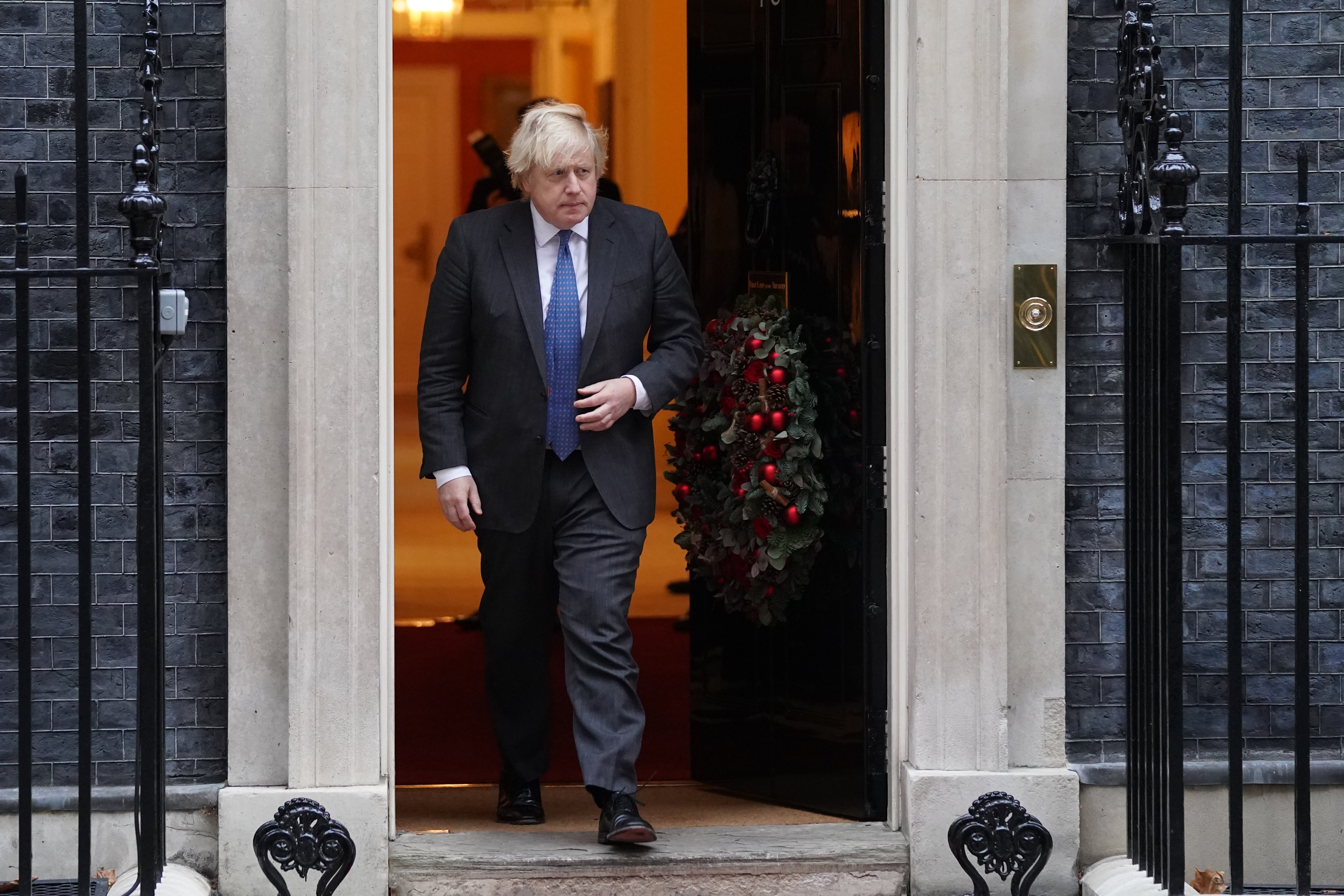 Boris Johnson striding into the new year