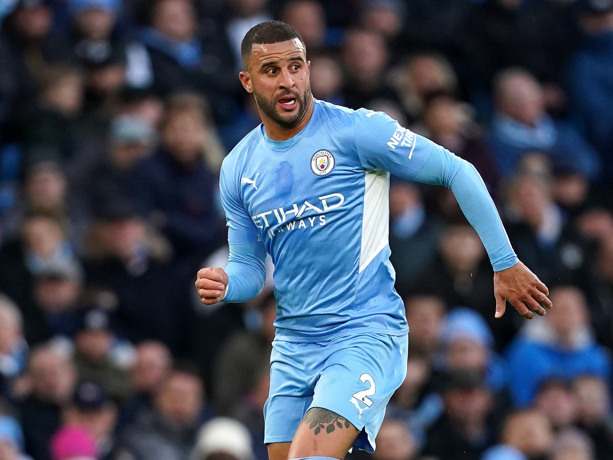 Manchester City defender Kyle Walker is back in training (Martin Rickett/PA)