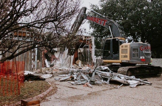 Demolition begins of Stonegate Mansion - the site of a brutal double murder back in 1976