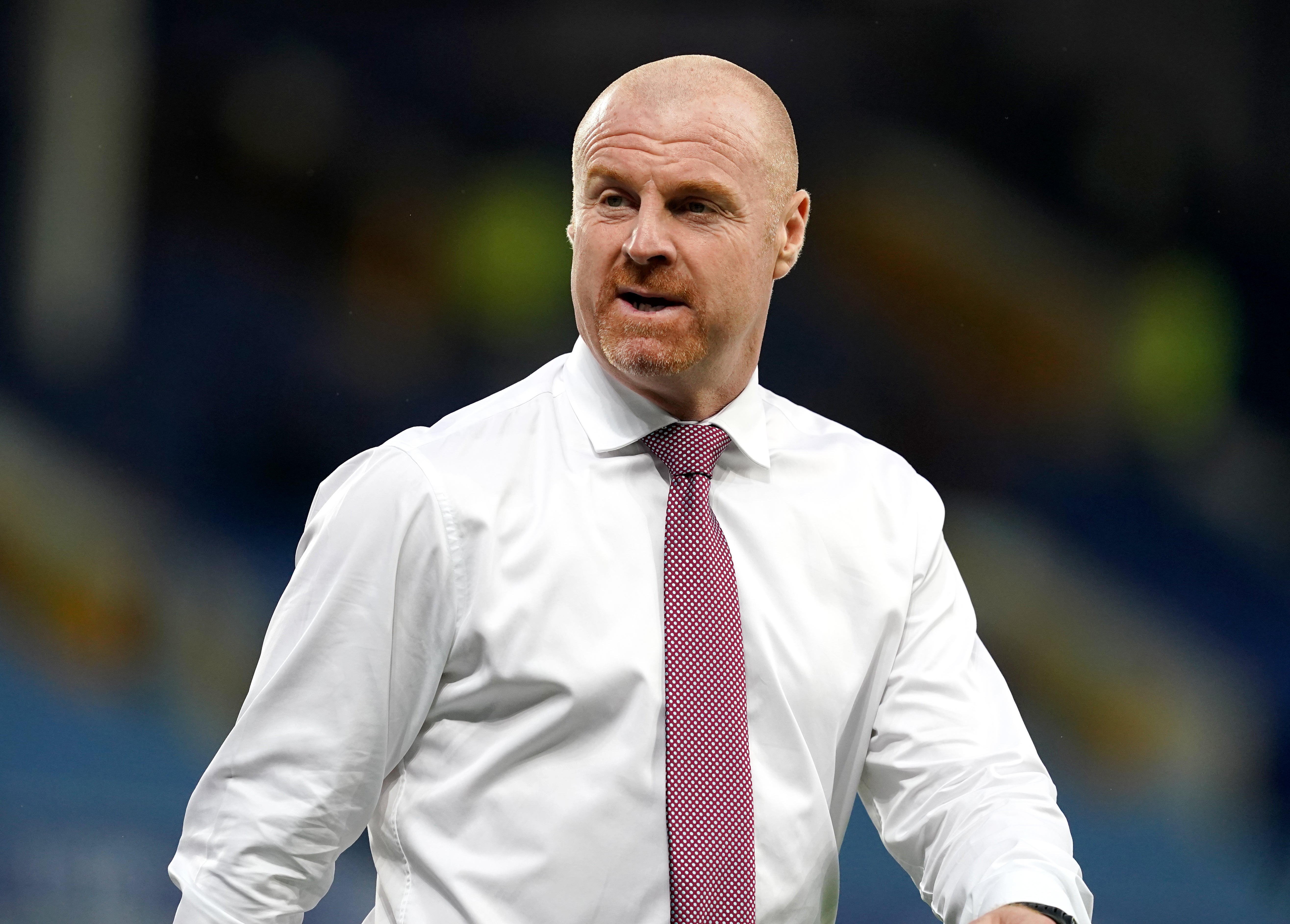 Sean Dyche’s Burnley are 18th in the Premier League table (Martin Rickett/PA).