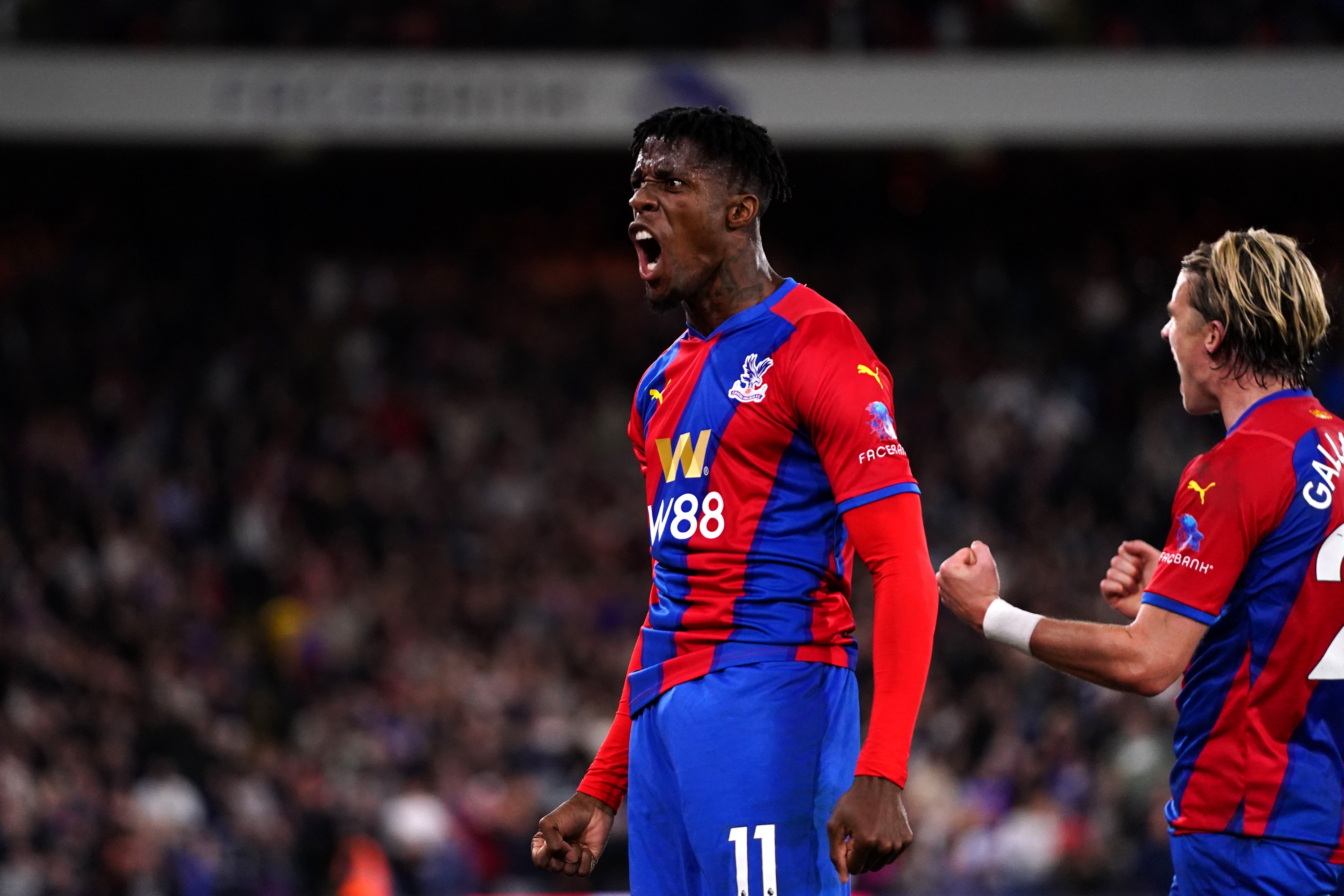 Wilfried Zaha was sent off during Crystal Palace’s recent defeat at Tottenham (John Walton/PA)