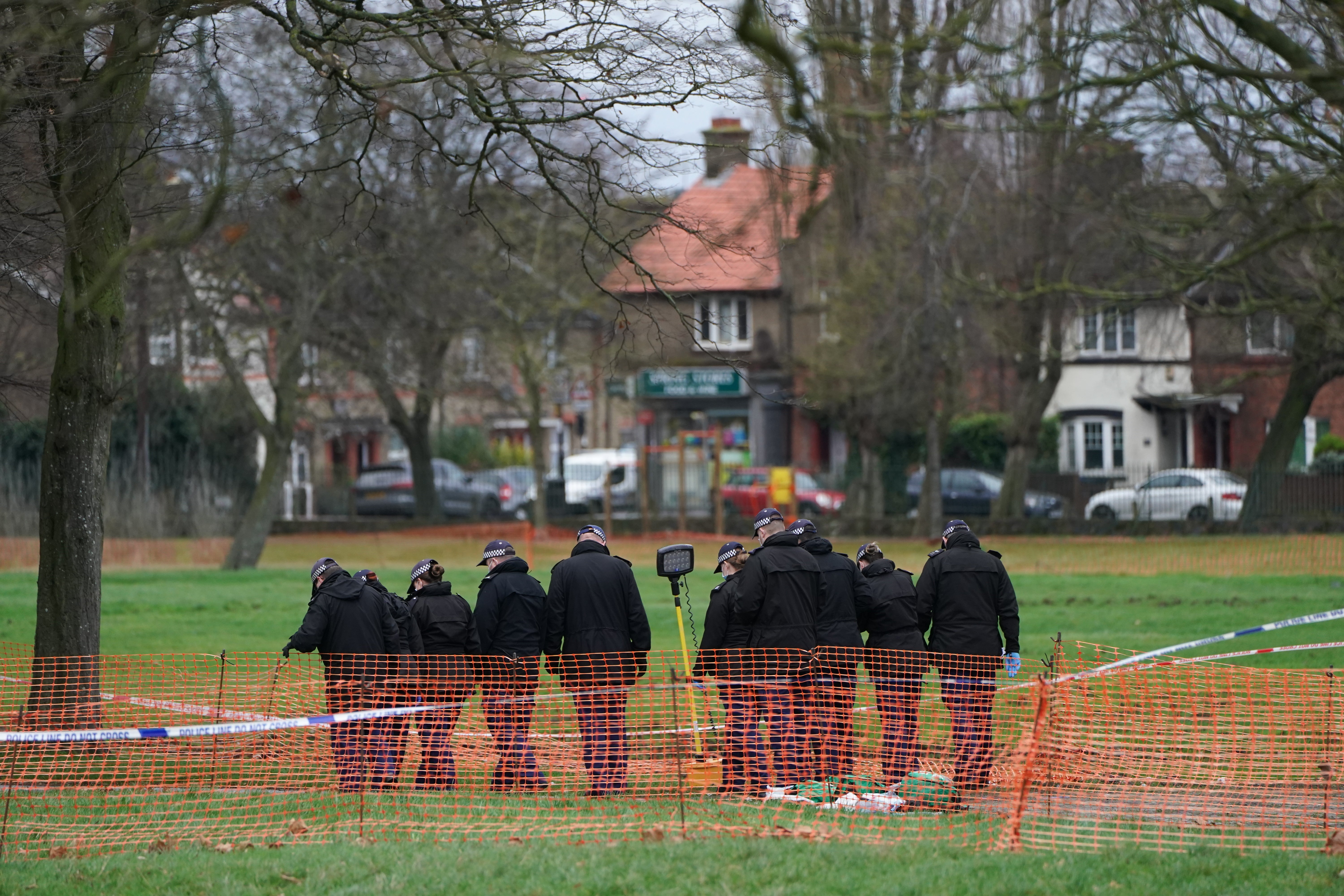 Police activity at Ashburton Park, Croydon, south London (PA)