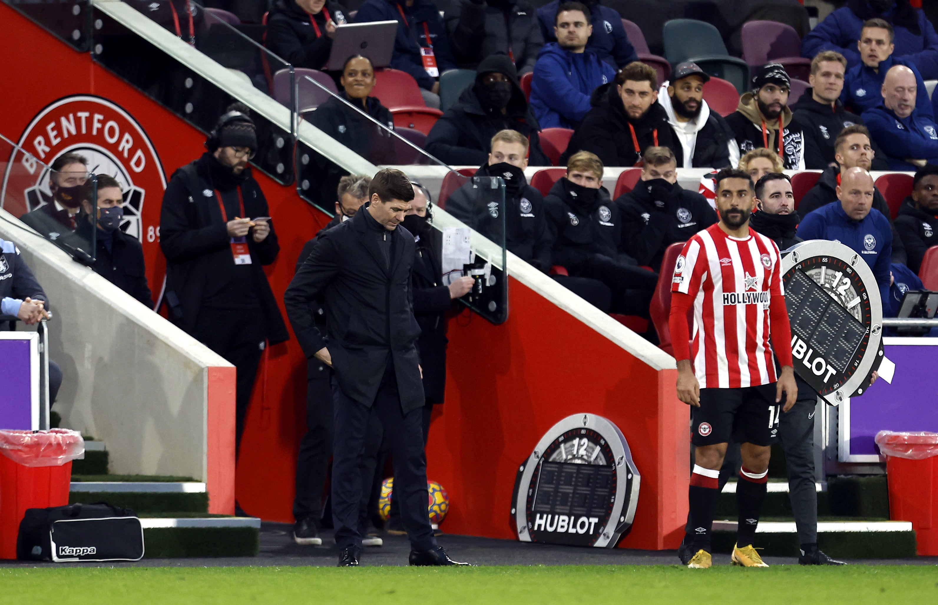 Steven Gerrard could not believe his side were beaten at Brentford (Steven Paston/PA)