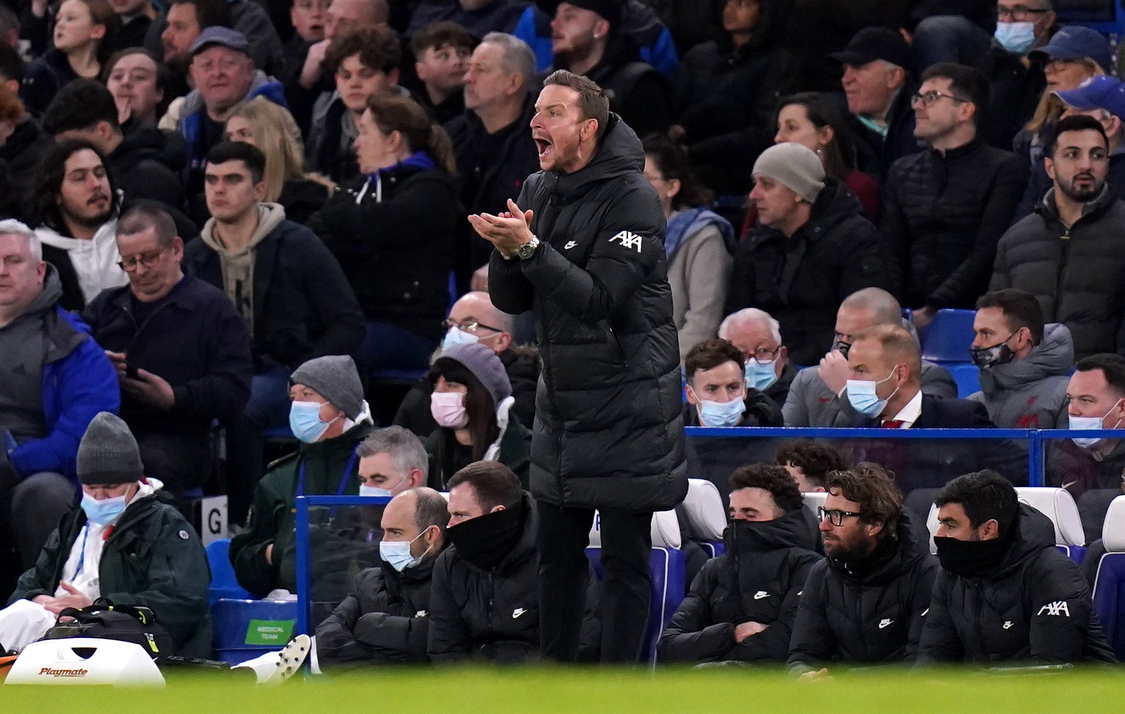 Pep Lijnders, pictured, took charge of Liverpool in Jurgen Klopp’s absence (Adam Davy/PA)