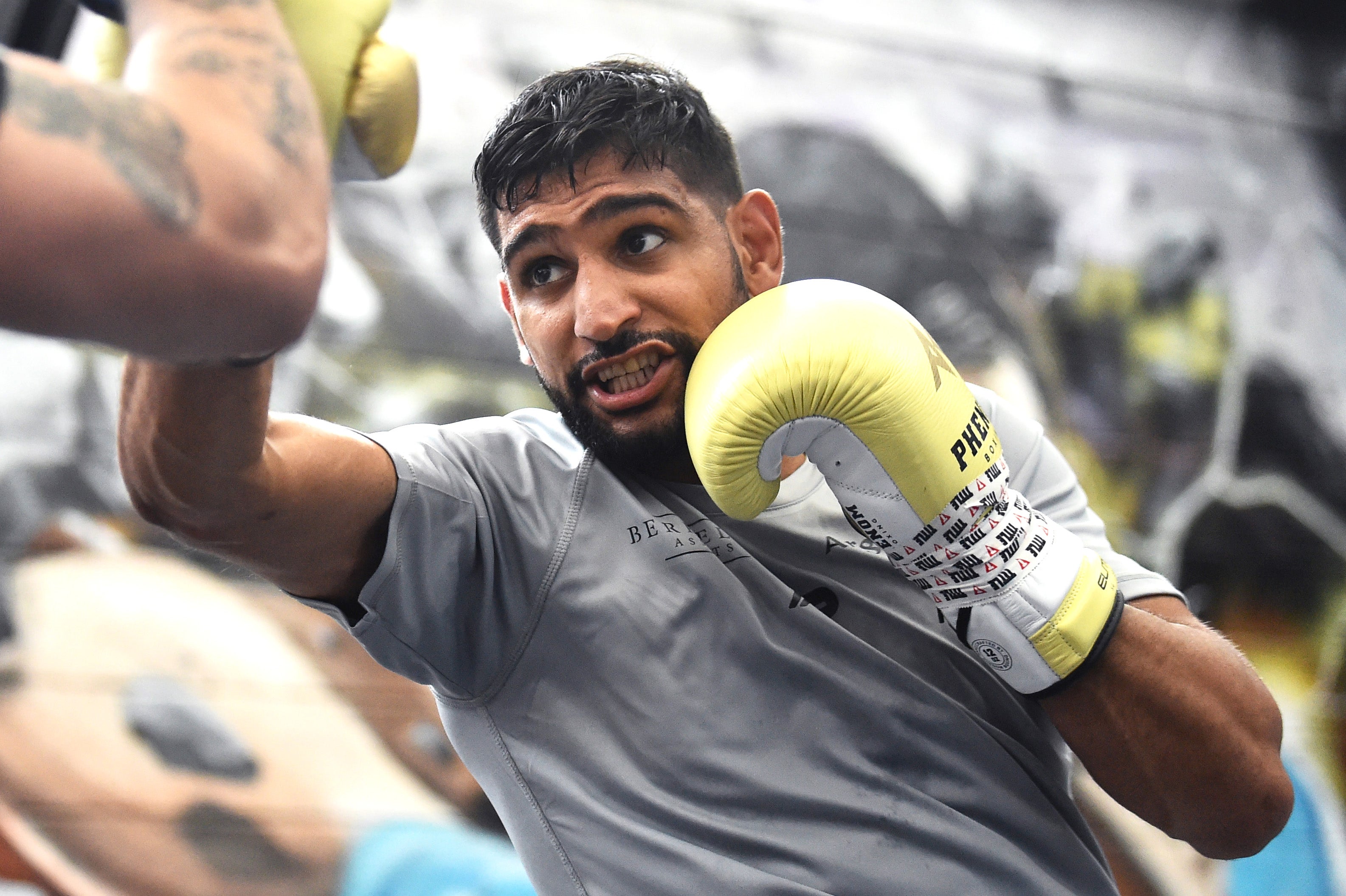 Amir Khan in training