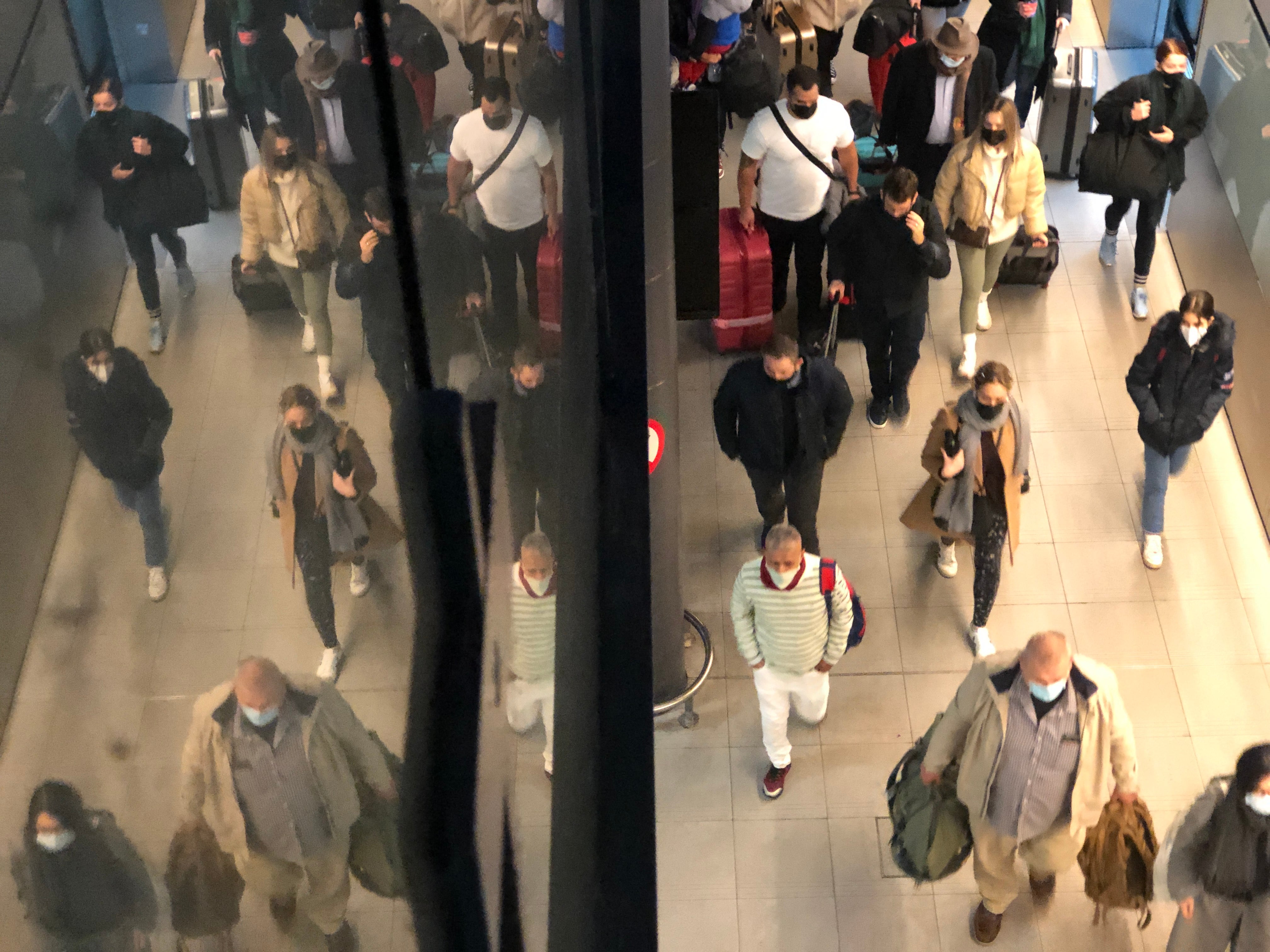 Passengers at Gatwick Airport’s North Terminal