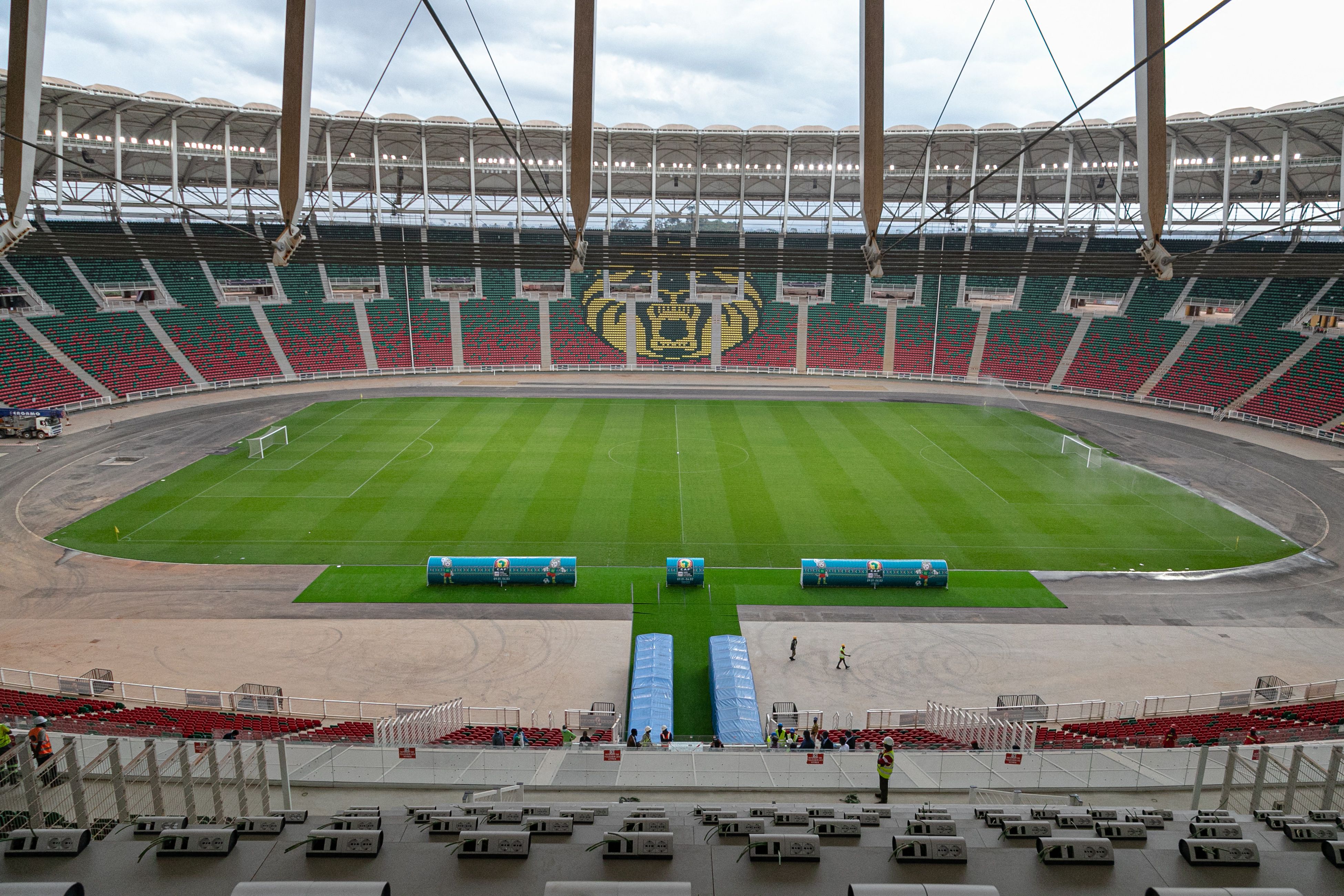 The Olembe stadium in Yaounde, one of Cameroon’s Afcon grounds