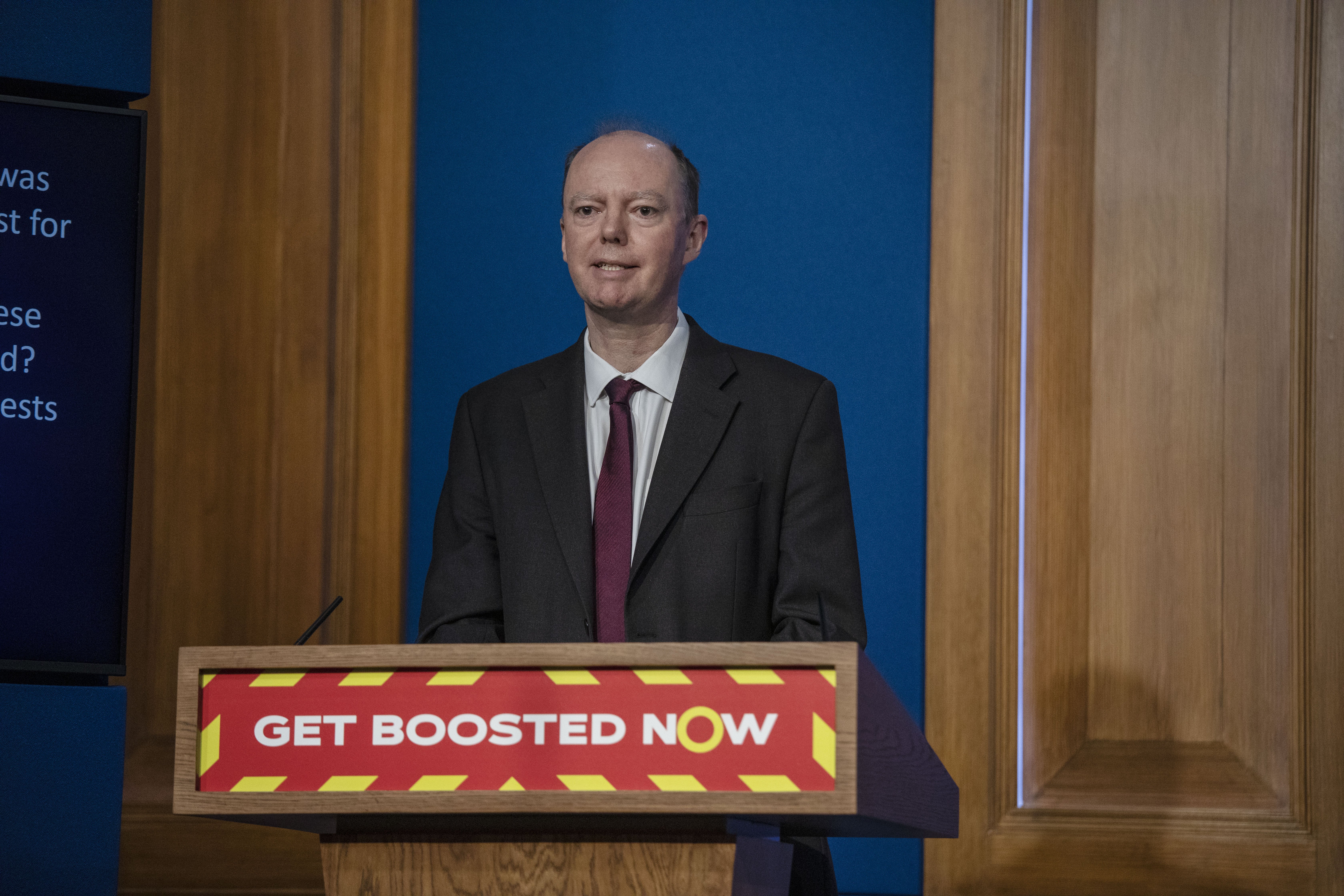 Chief medical officer Sir Chris Whitty during a media briefing in Downing Street, London, on coronavirus (Jack Hill/The Times/PA)