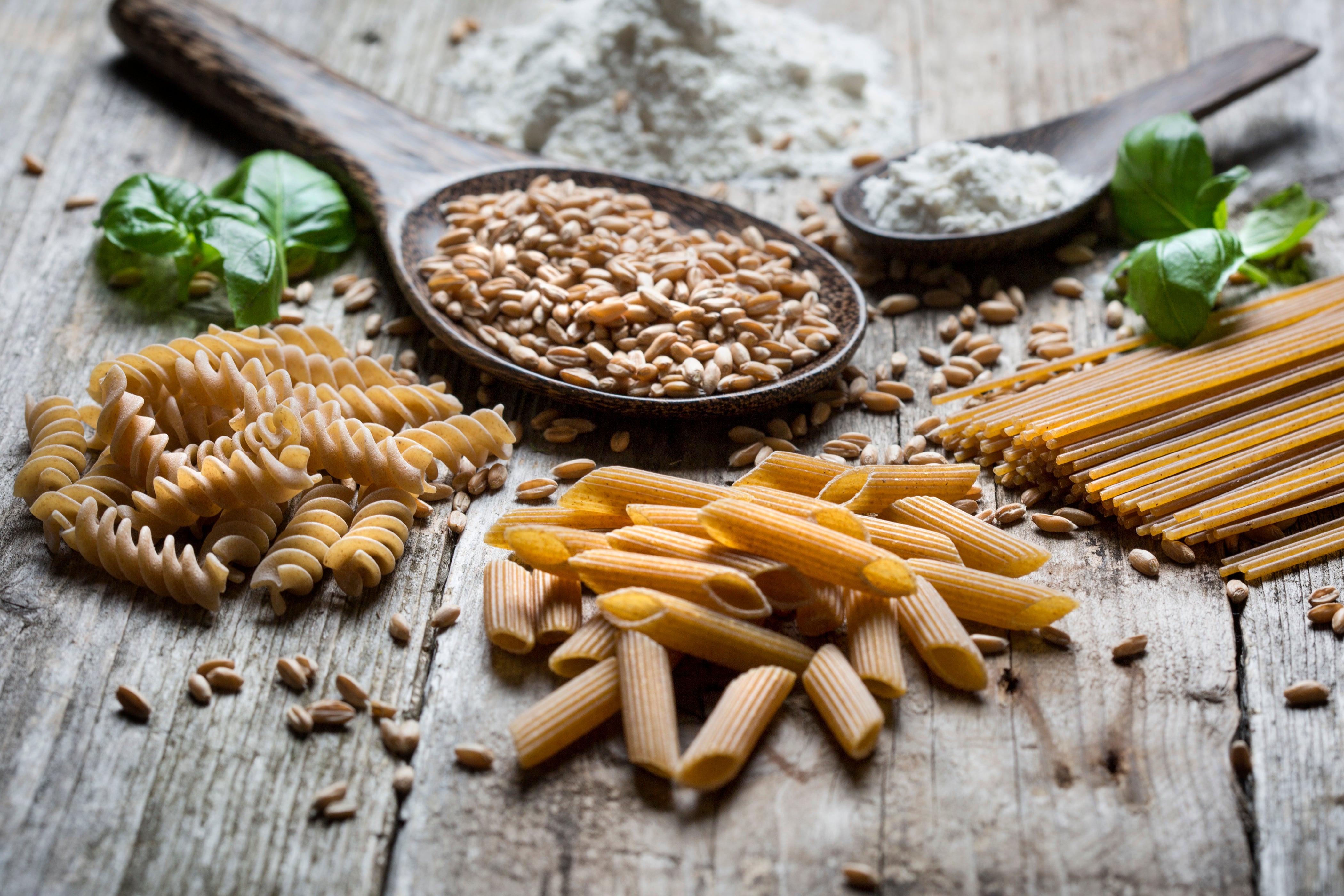 Whole grain pasta can be a healthy alternative.