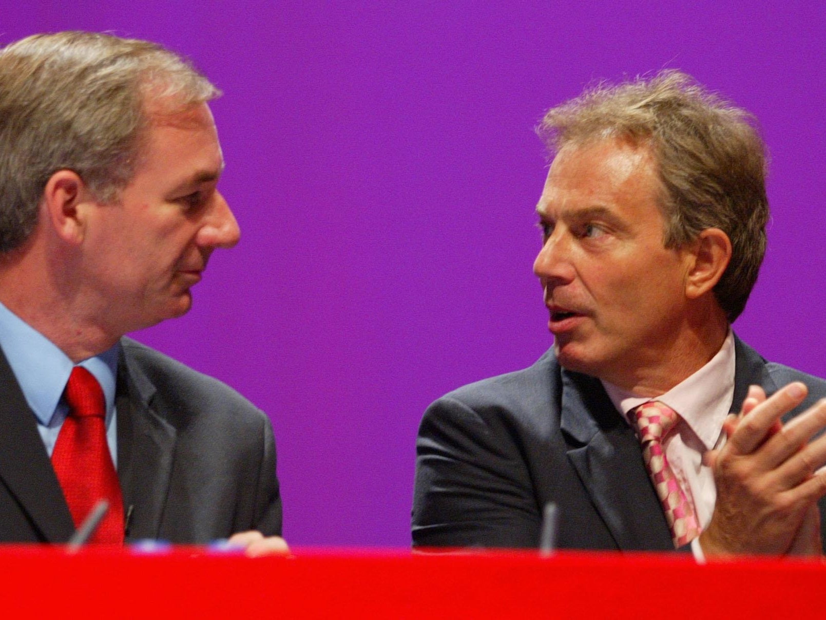 Geoff Hoon with Tony Blair at the 2003 Labour conference