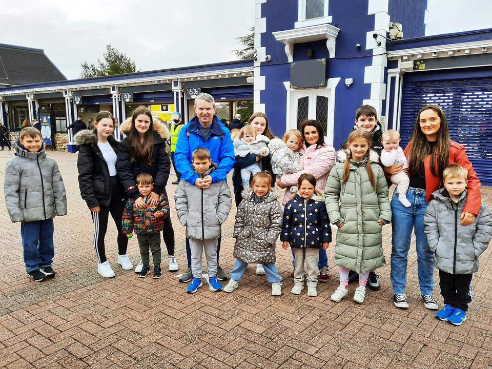 The family go to Alton Towers