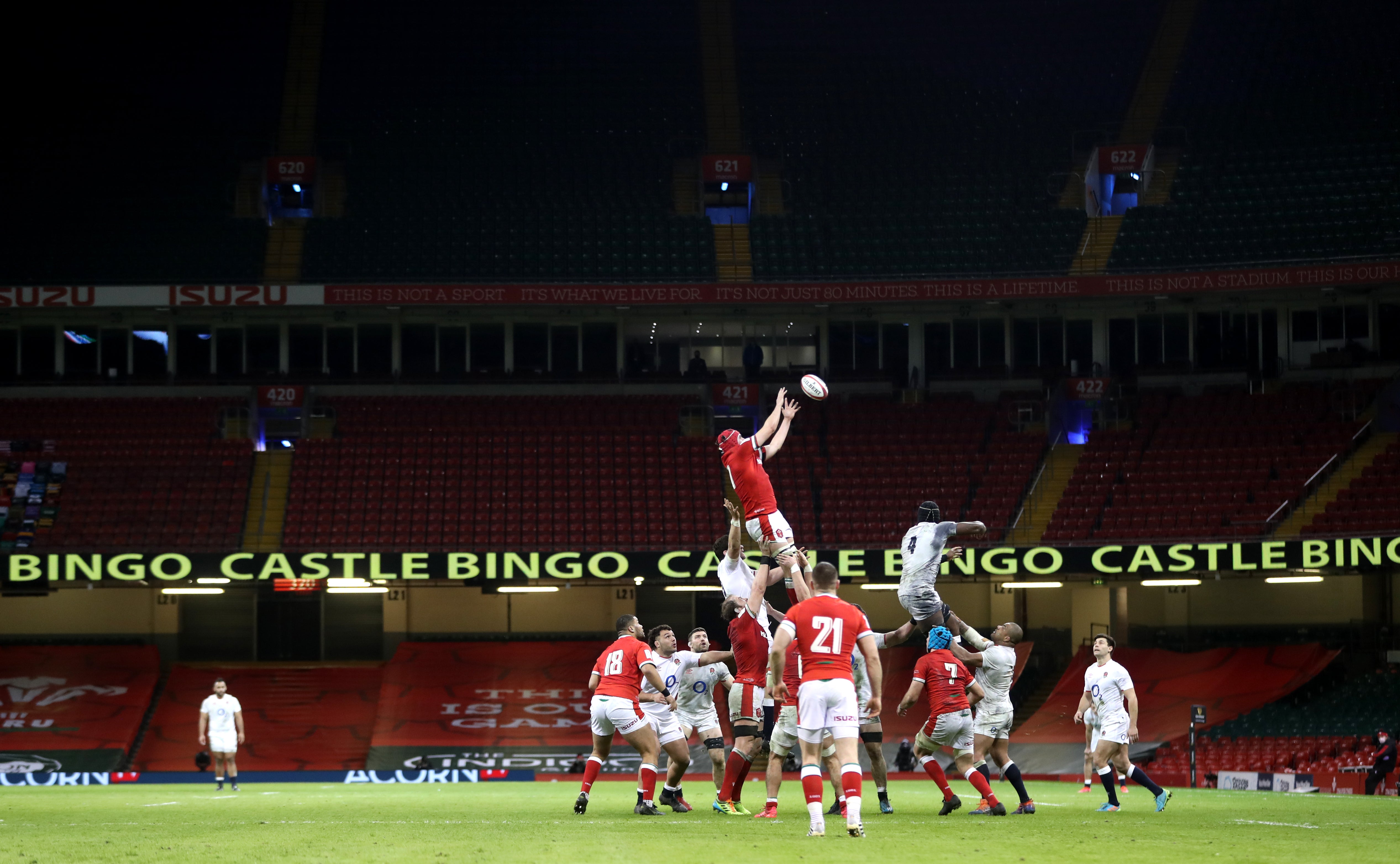 Wales played England behind closed doors in Cardiff last season