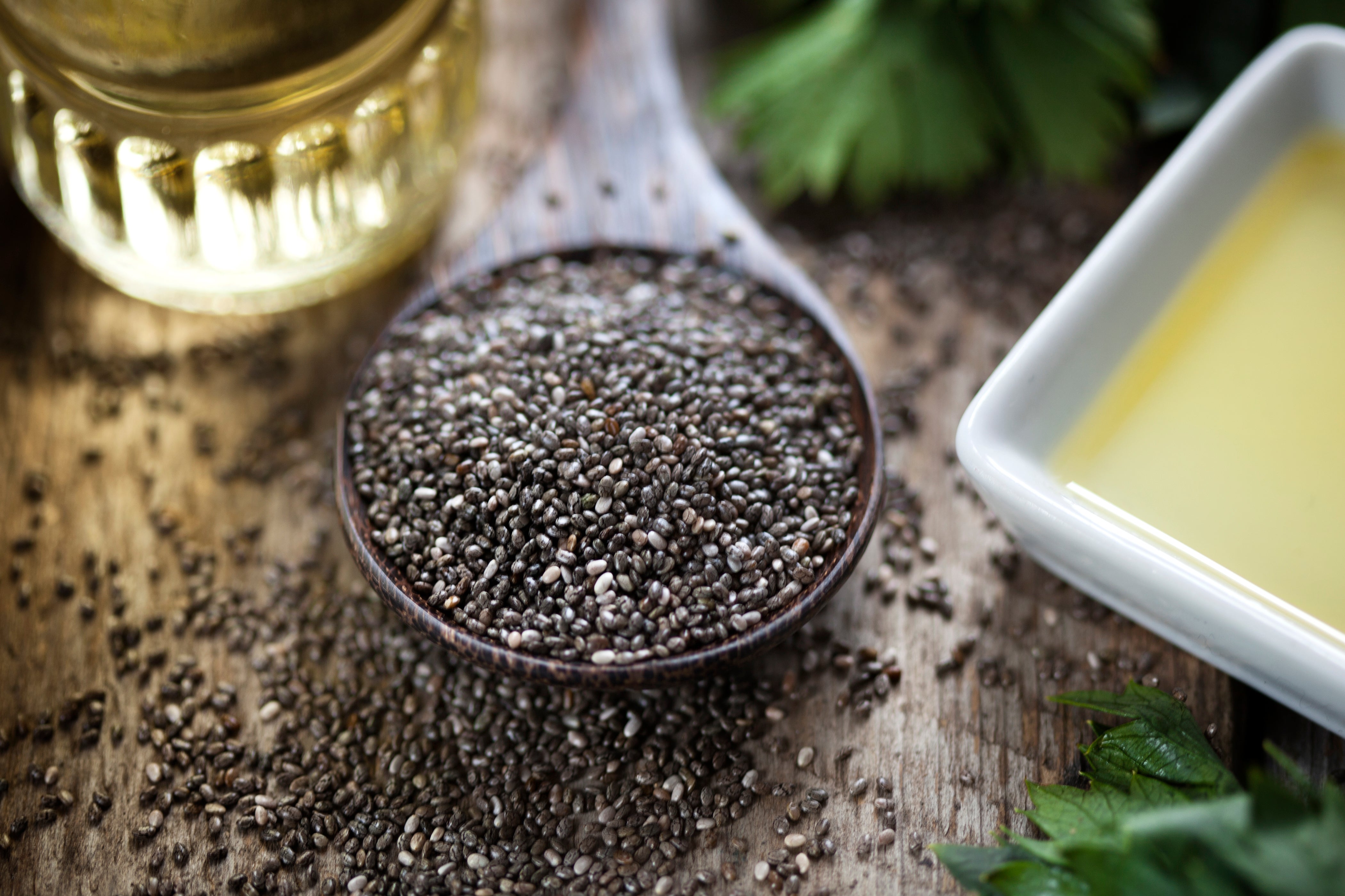 Chia seeds are rich in nutrients.