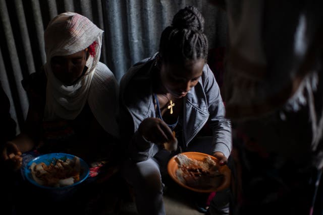 <p>Displaced Tigrayan women at a reception centre in Mekele, in the Tigray region of northern Ethiopia</p><p></p>