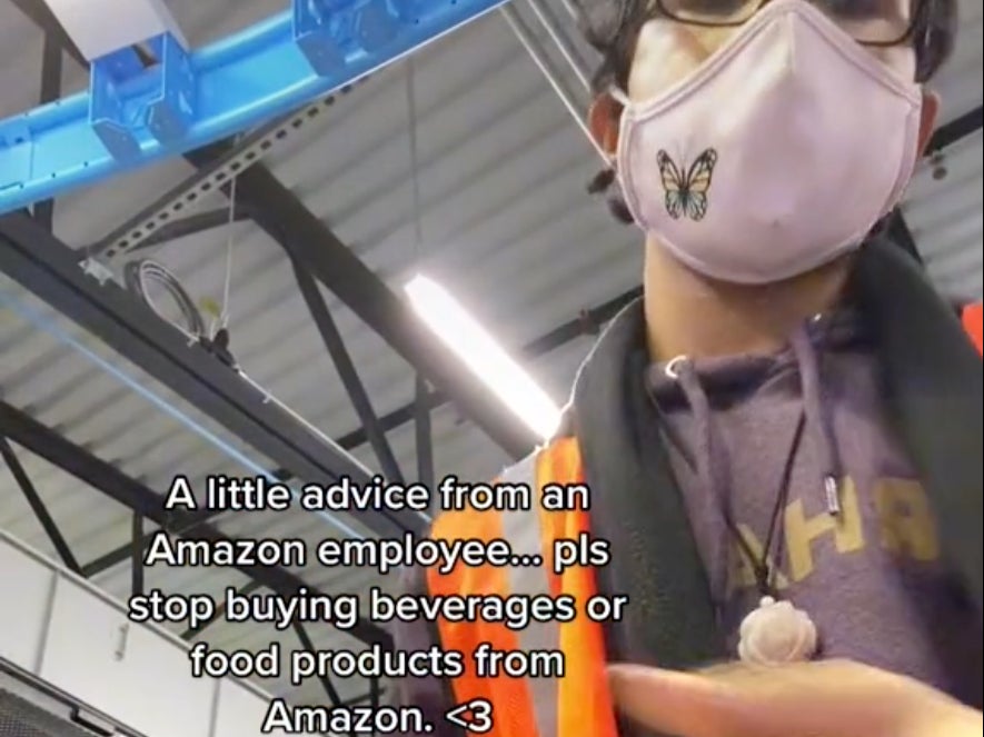Amazon worker asks people not to buy groceries from retail giant in viral TikTok video