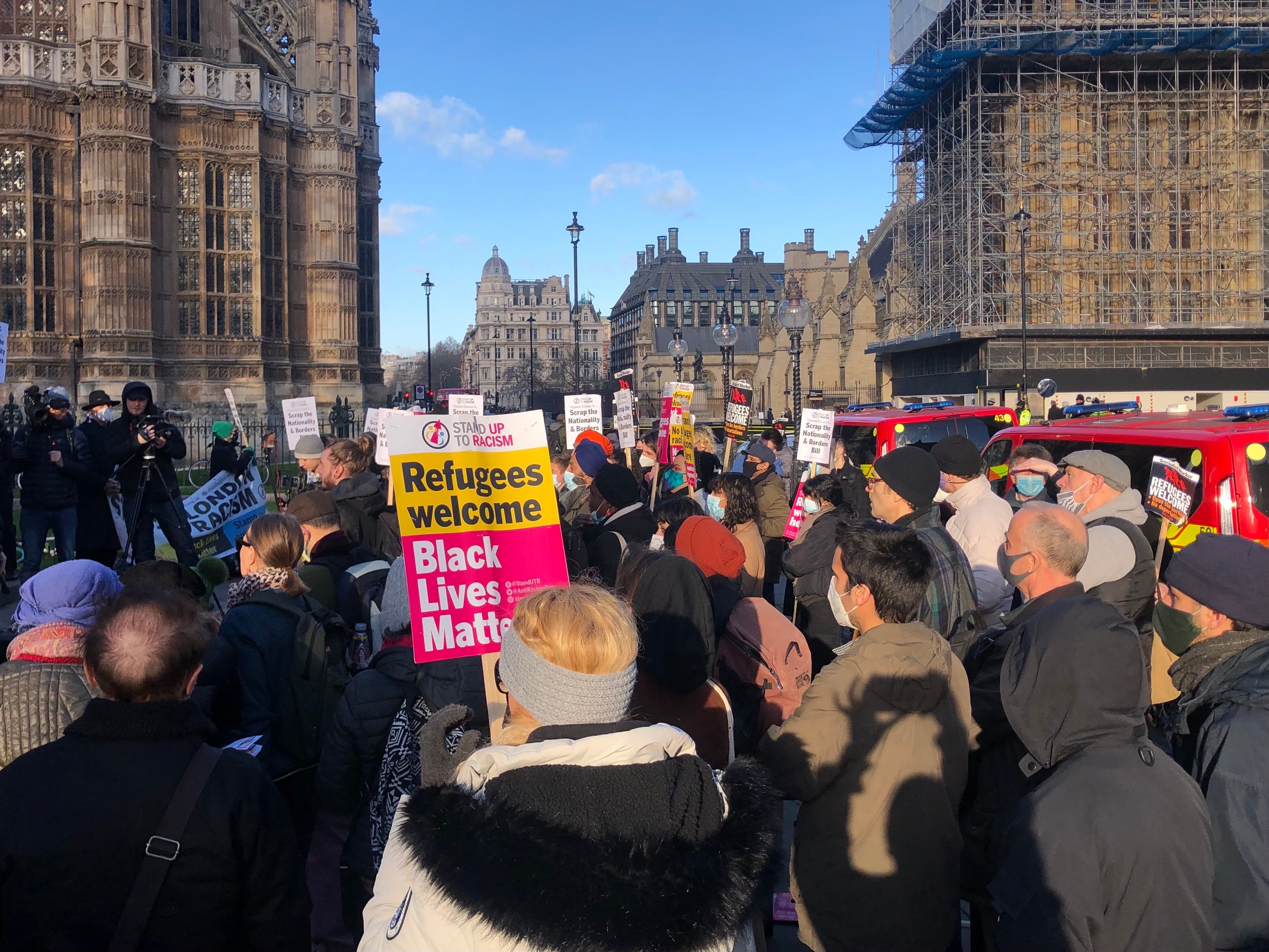 Many who attended the protest described the Nationality and Borders Bill as “racist”.