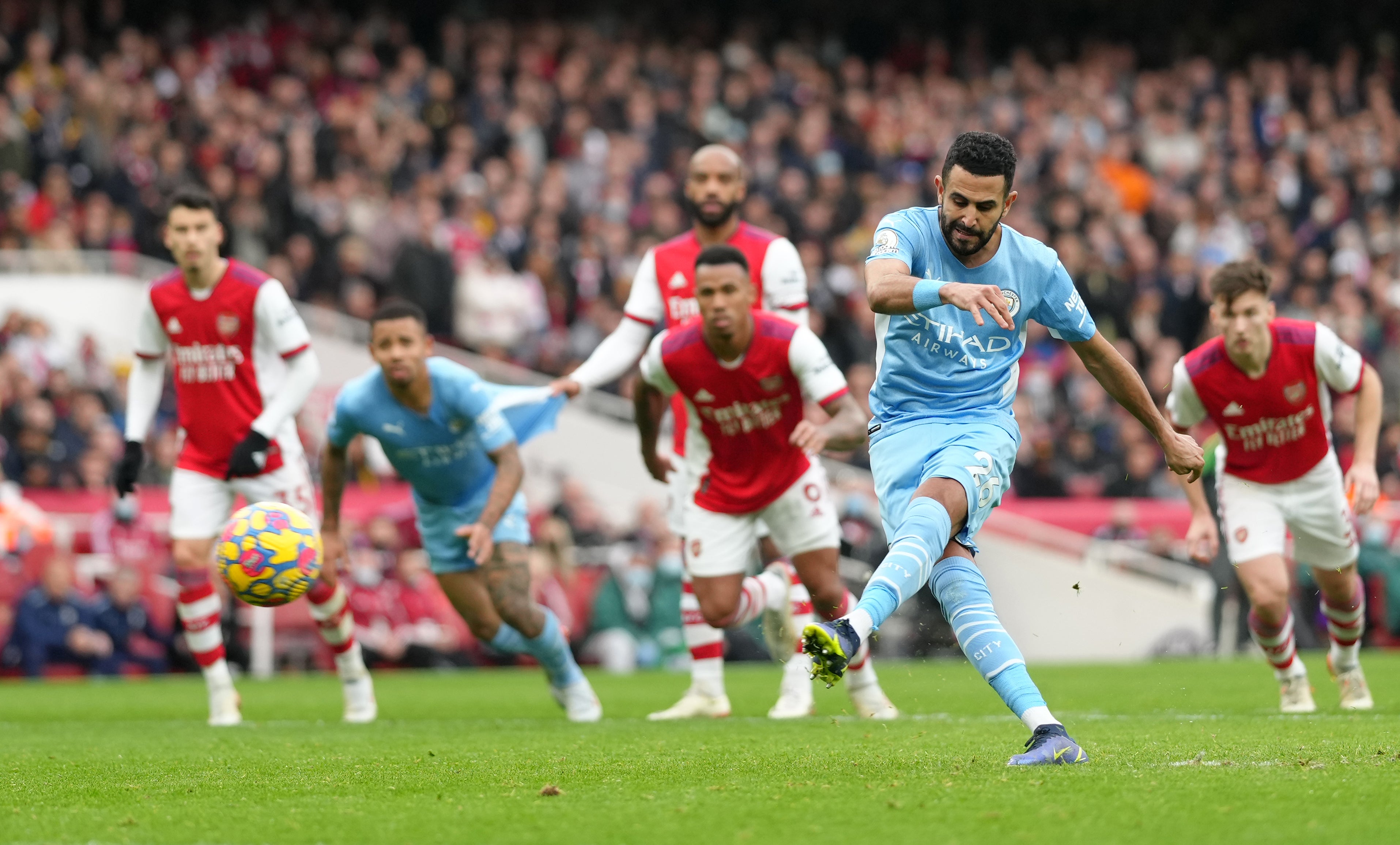 Riyad Mahrez scored from the penalty (John Walton/PA)