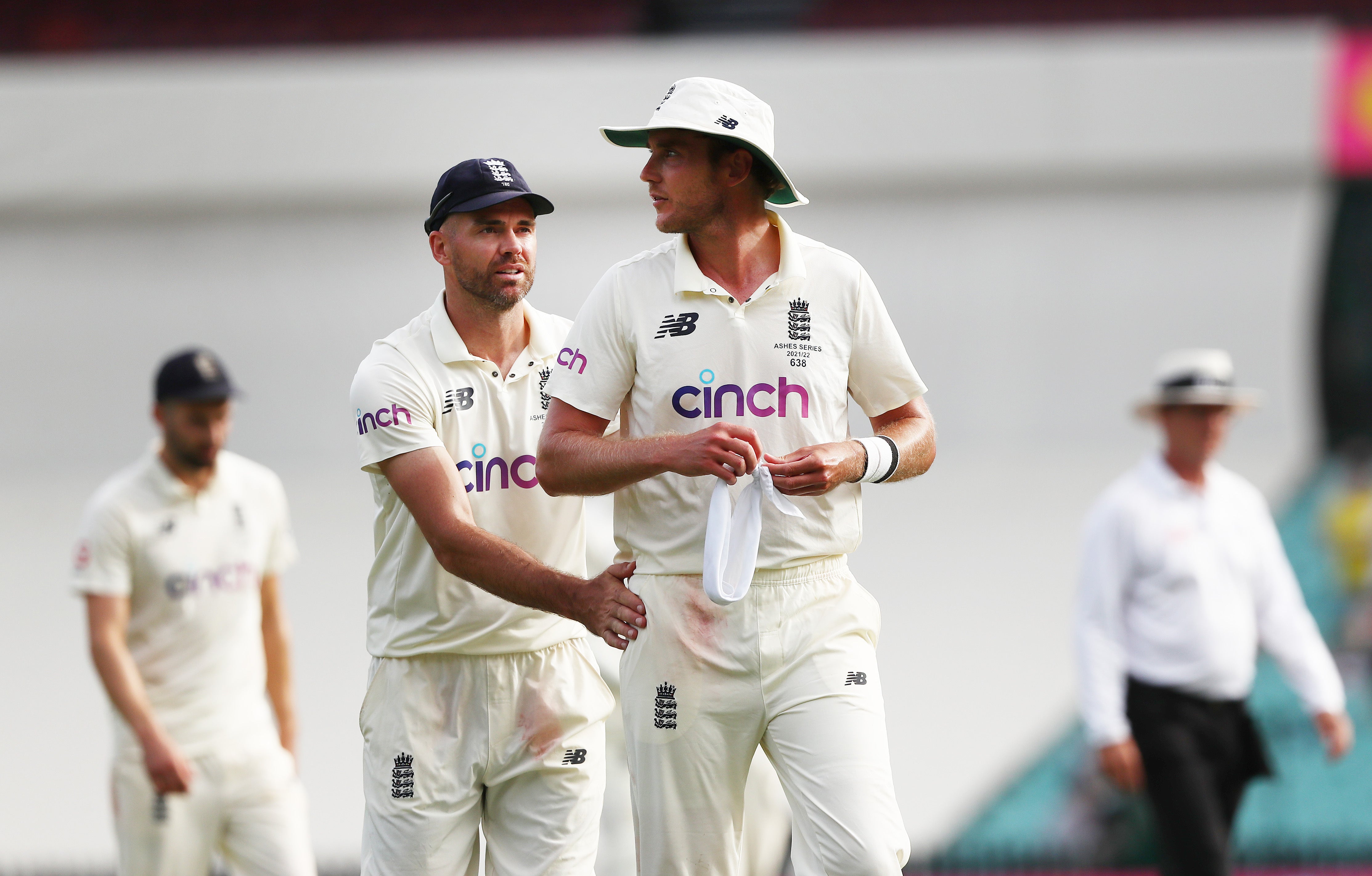 Stuart Broad, right, wants to follow James Anderson’s example (Jason O’Brien/PA)