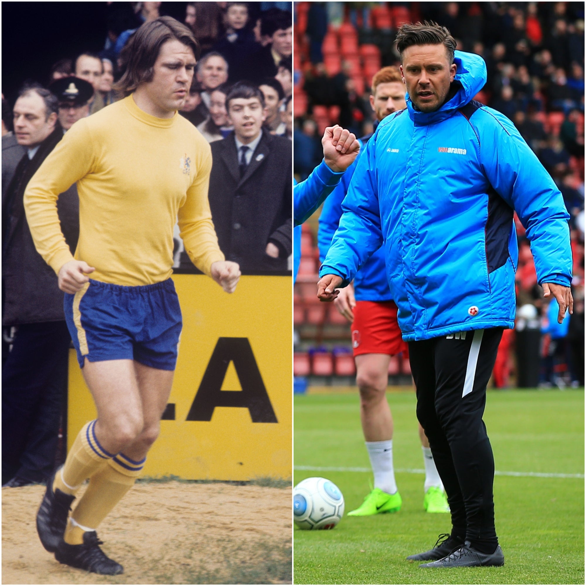 Chesterfield assistant Danny Webb, right, will follow in his father Dave Webb’s footsteps on Saturday (PA Archive/Mark Kerton)