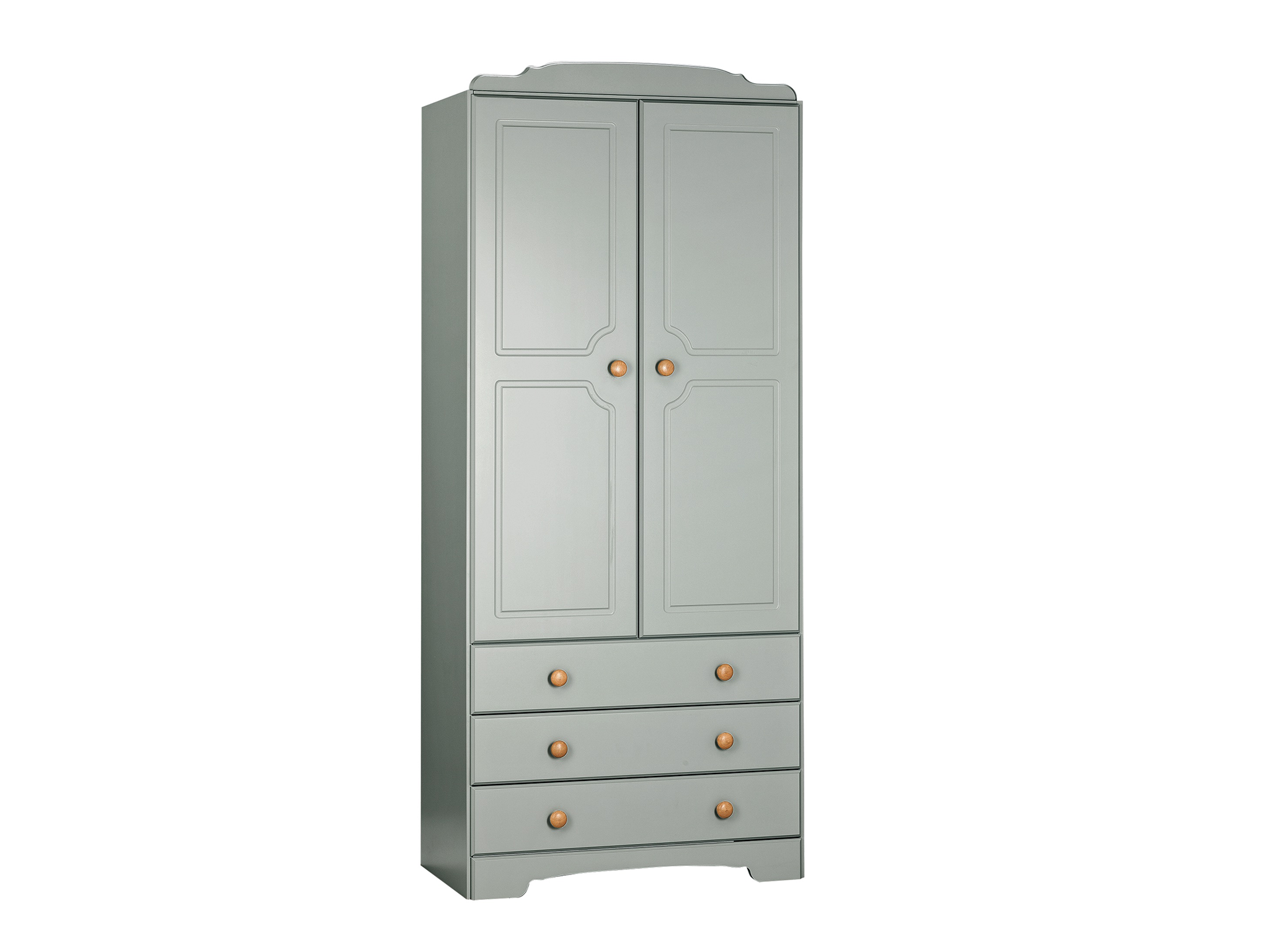 Nordic two door three drawer wardrobe