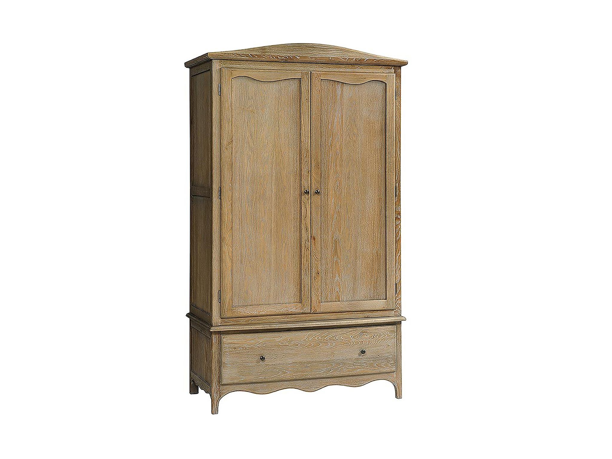 Camille limewash oak double wardrobe