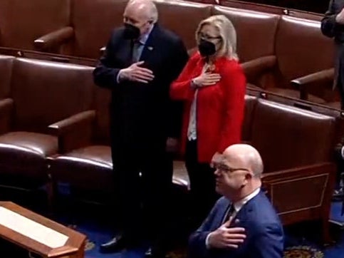 Father and daughter join Democrats for the memorial service