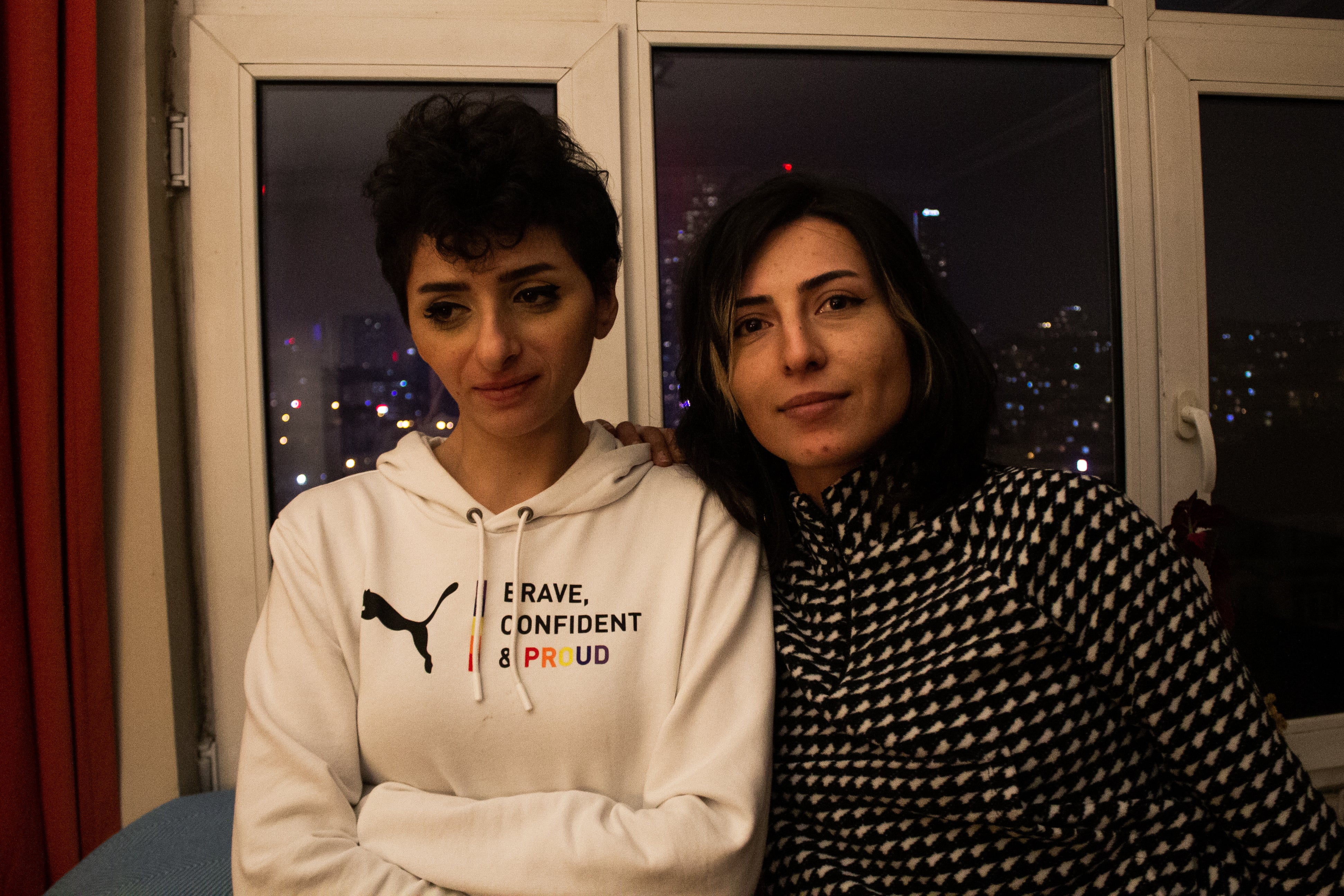 Istanbul residents Nazan Akbulut, 36, left, and Elif Coban, 26, both recently lost their jobs and hope for their future.