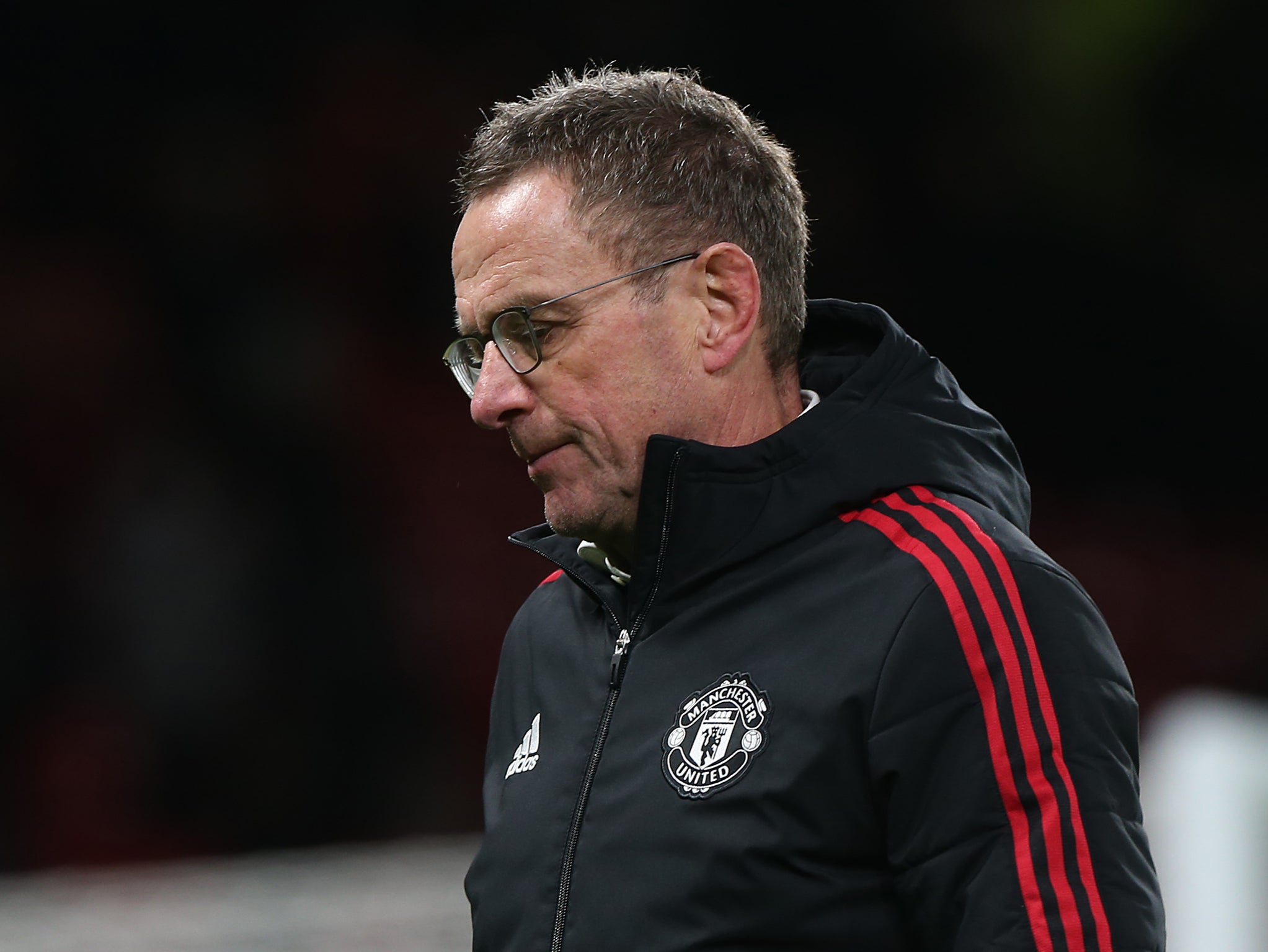 Interim manager Ralf Rangnick of Manchester United