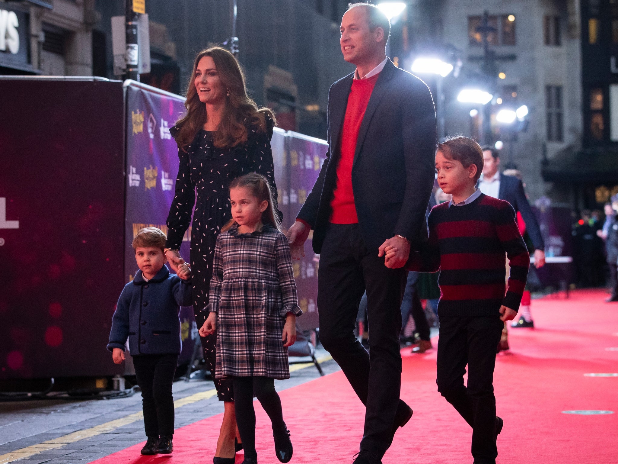 William and Kate with their children, Prince Louis, Princess Charlotte and Prince George, in 2020