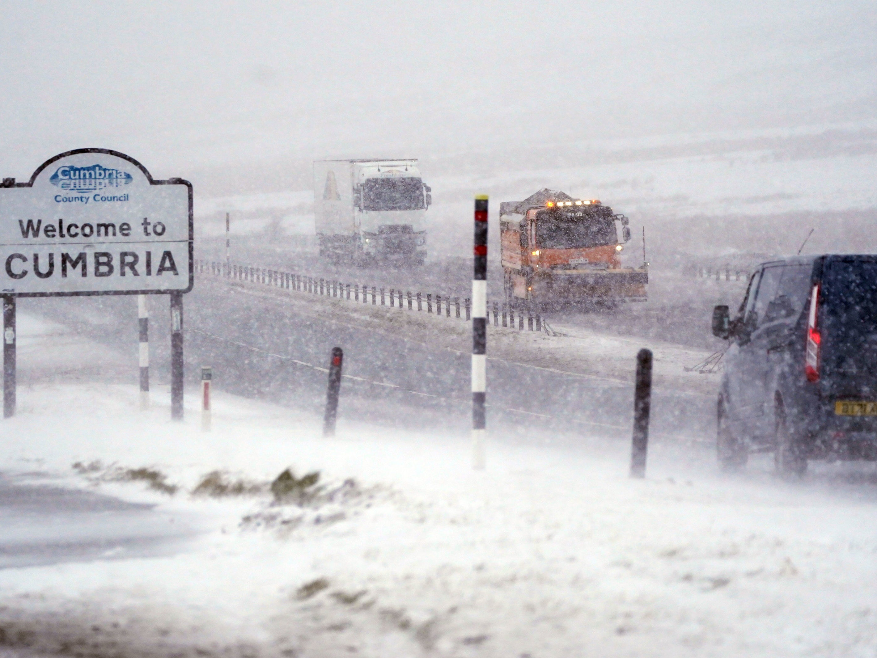 The A66 was closed for several hours after this photo was taken