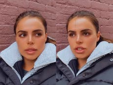 Model Brooks Nader claims her location was tracked by an Apple AirTag placed in her coat