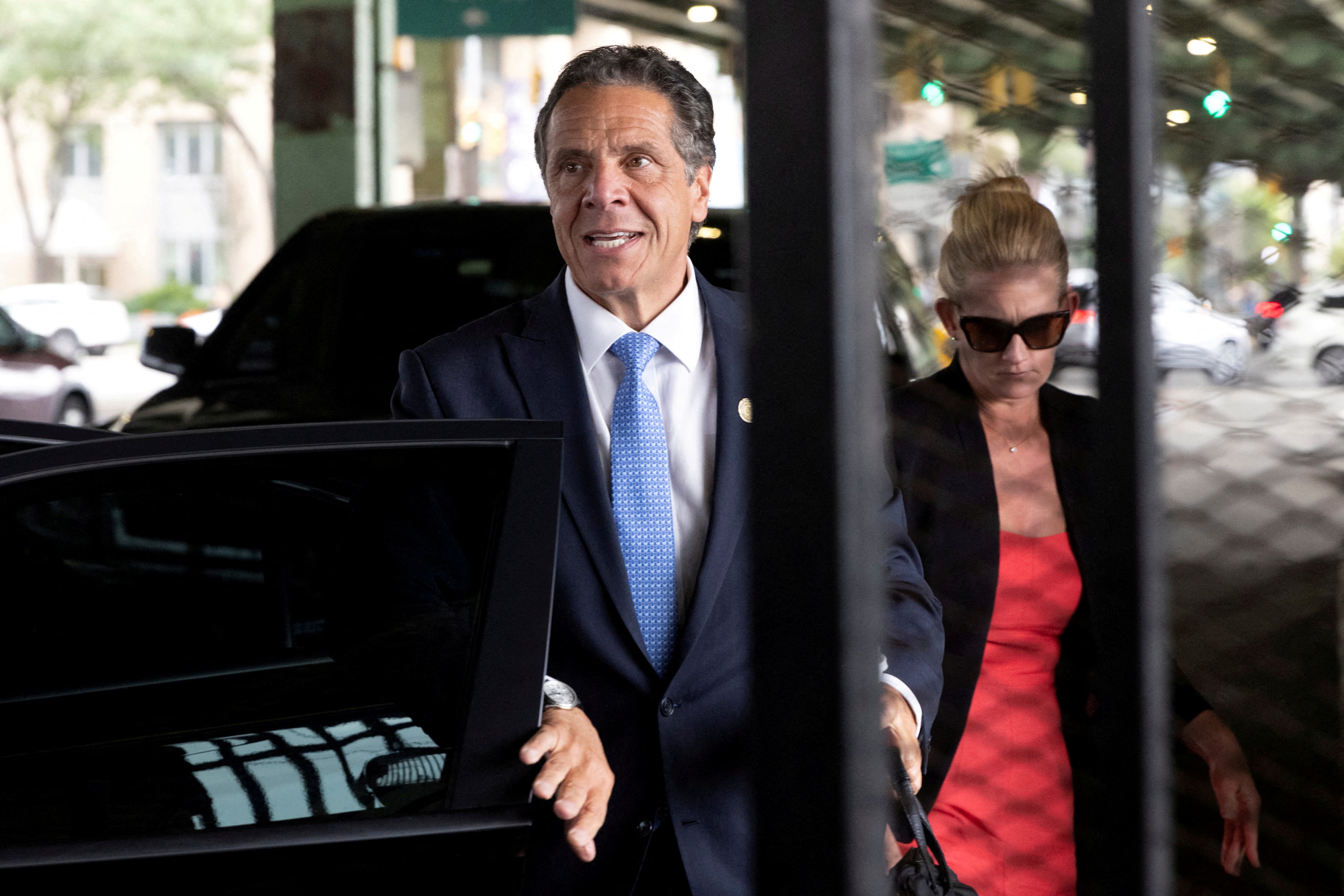 Andrew Cuomo shortly before announcing his resignation as New York Governor in August last year