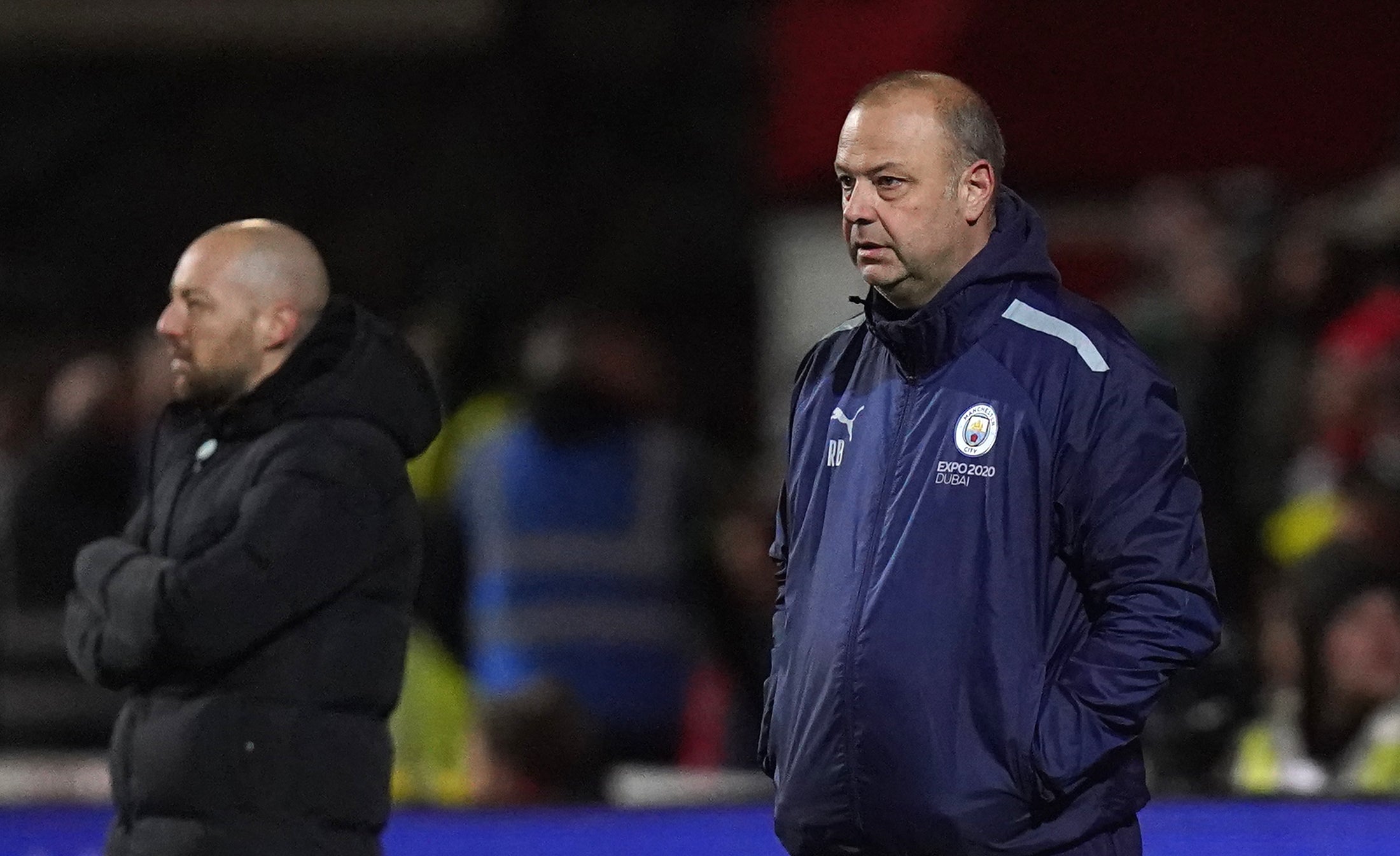 Rodolfo Borrell took charge of Manchester City in Pep Guardiola’s absence (Adam Davy/PA)