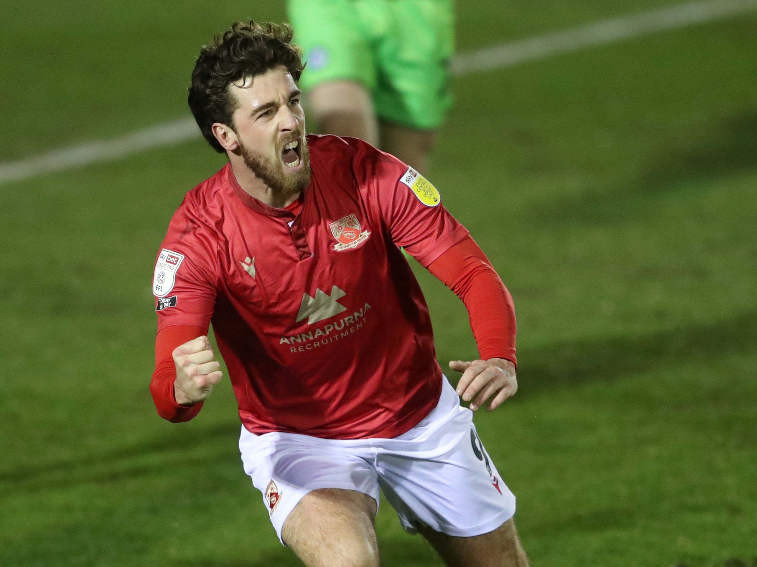 Morecambe striker Cole Stockton has 18 goals this season (David Davies/PA)