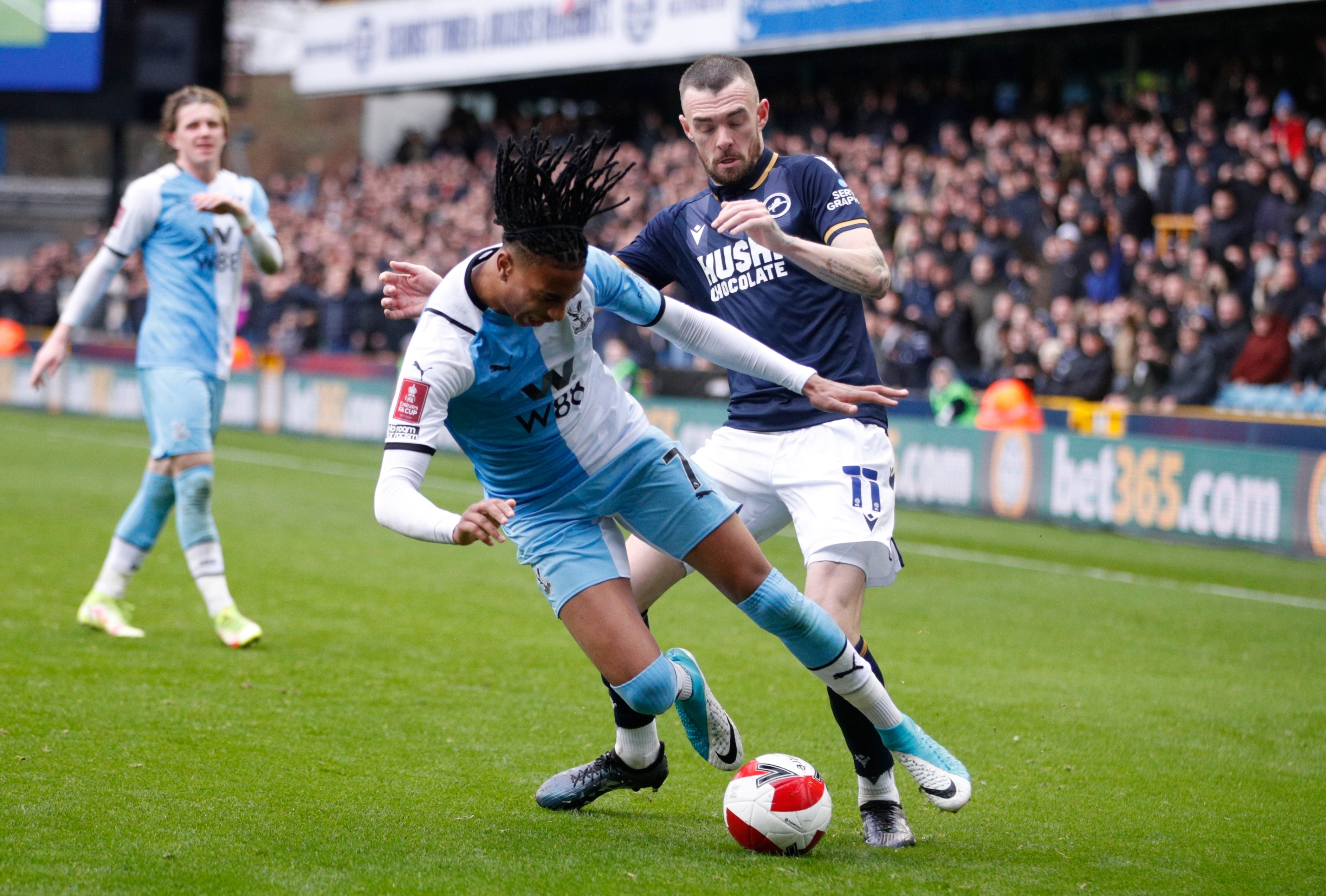 Michael Olise scored and grabbed an assist in Crystal Palace’s 2-1 win at Millwall (David Cliff/AP/PA)