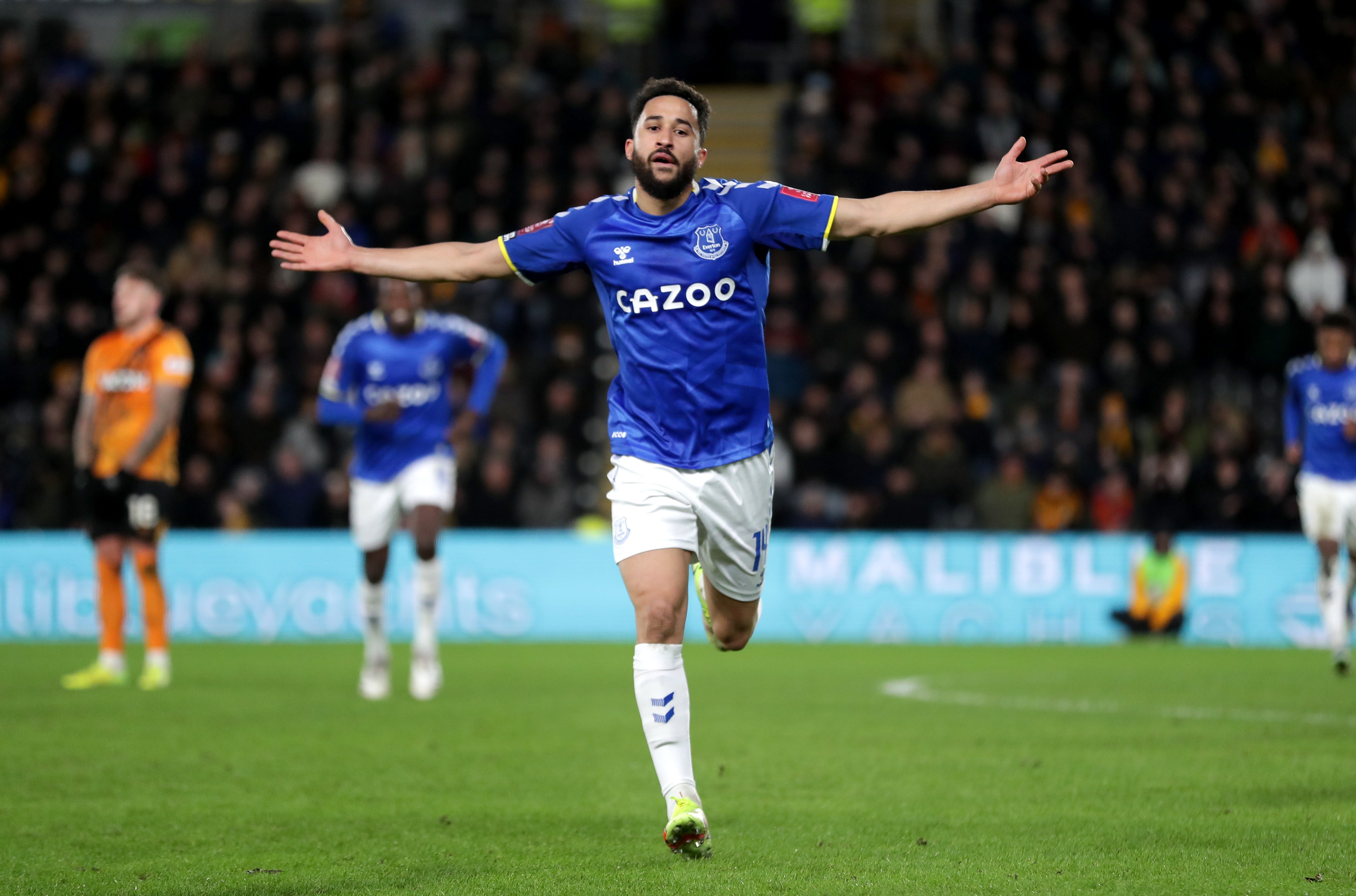 Andros Townsend netted Everton’s winner (Richard Sellers/PA)