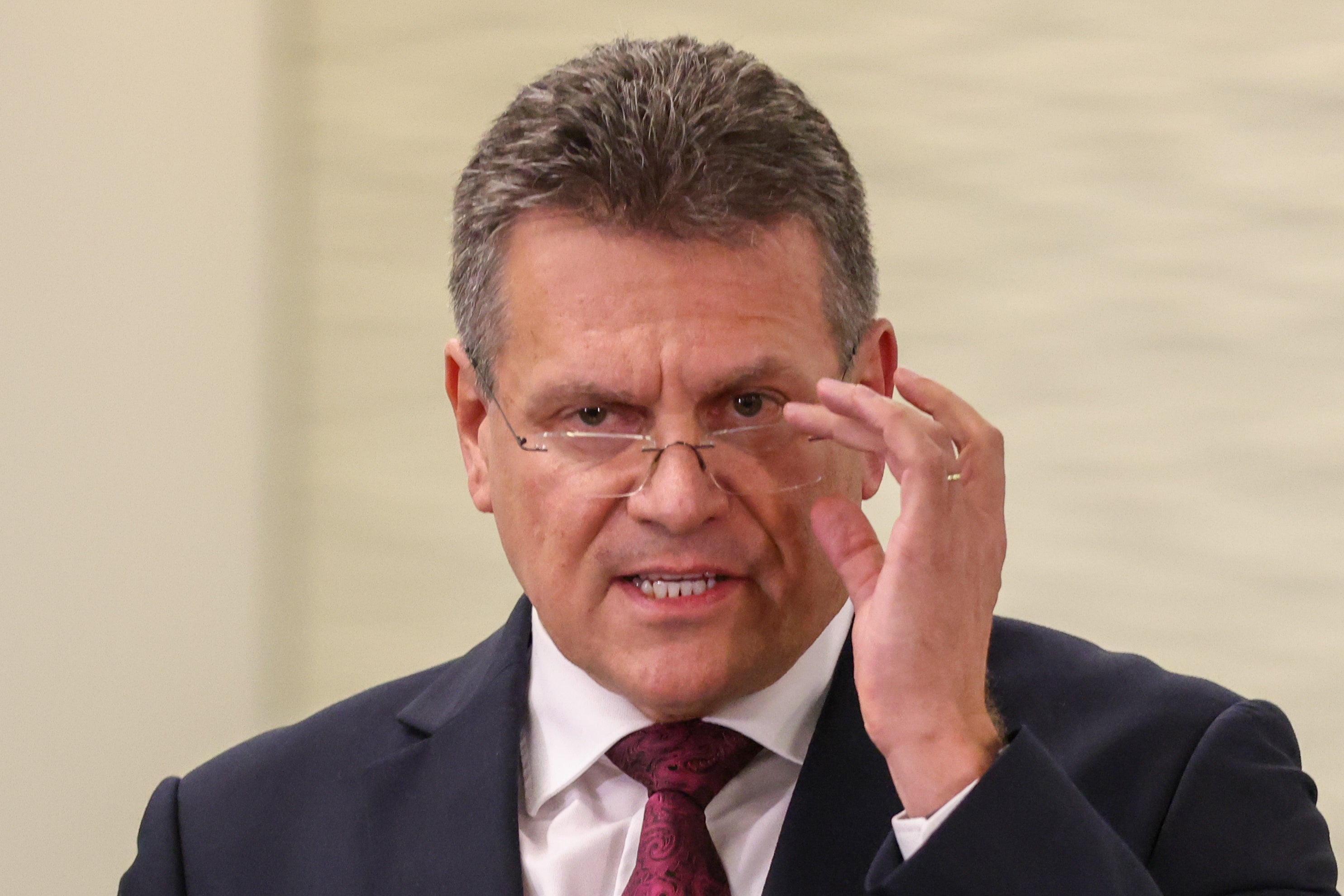 EU Commission Vice President Maros Sefcovic (Hollie Adams/PA)