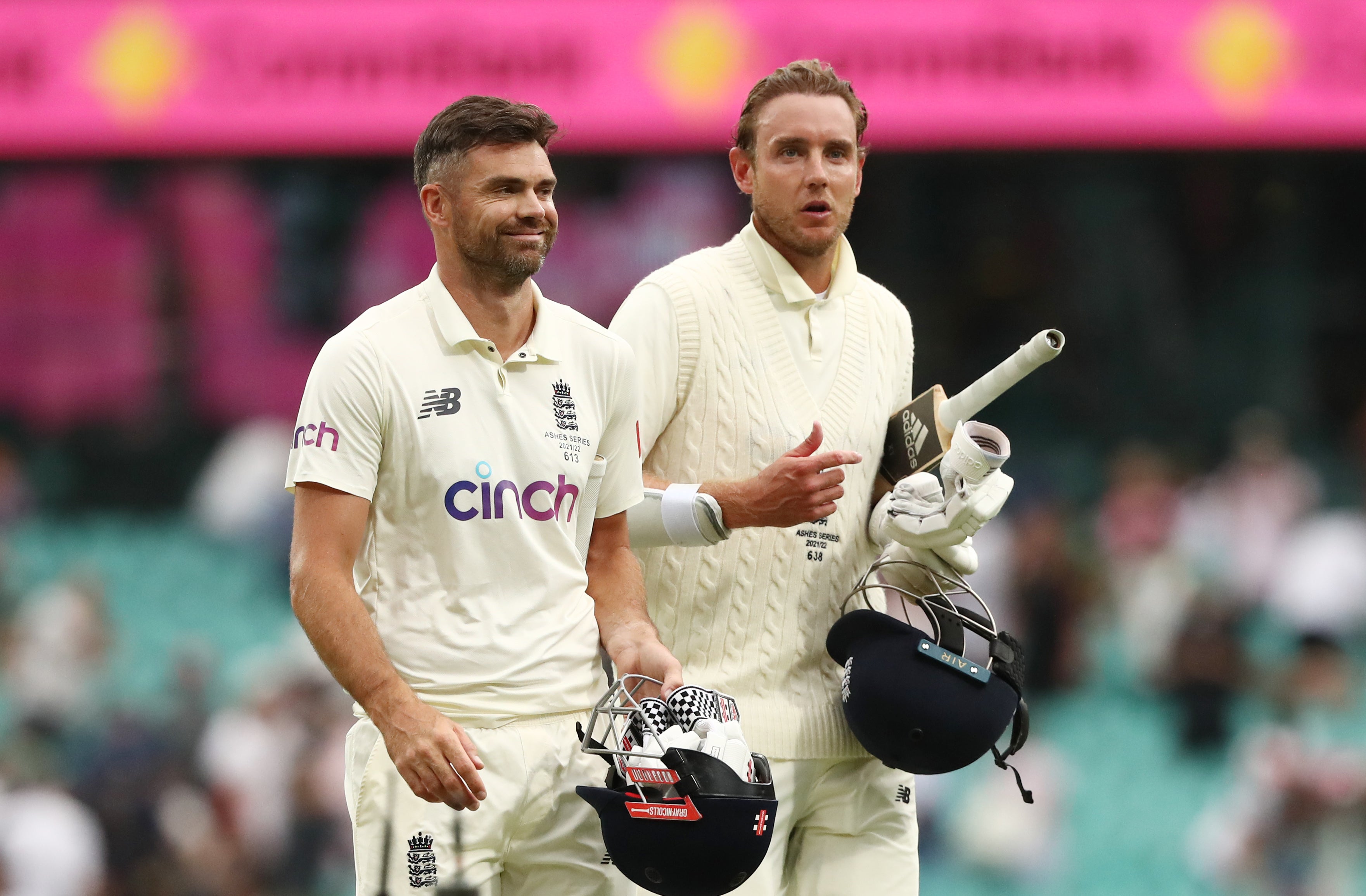 James Anderson and Stuart Broad steered England home to a draw (Jason O’Brien/PA)