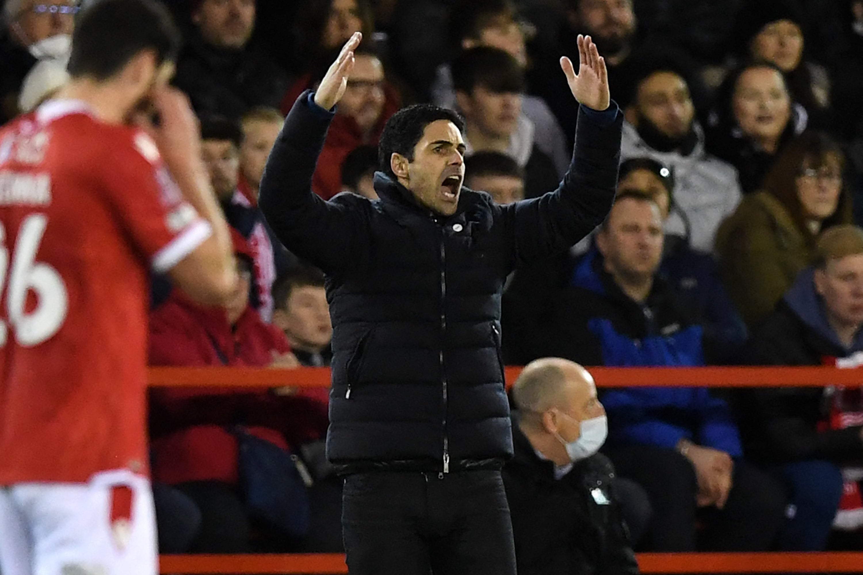 It was a frustrating night for Arsenal manager Mikel Arteta