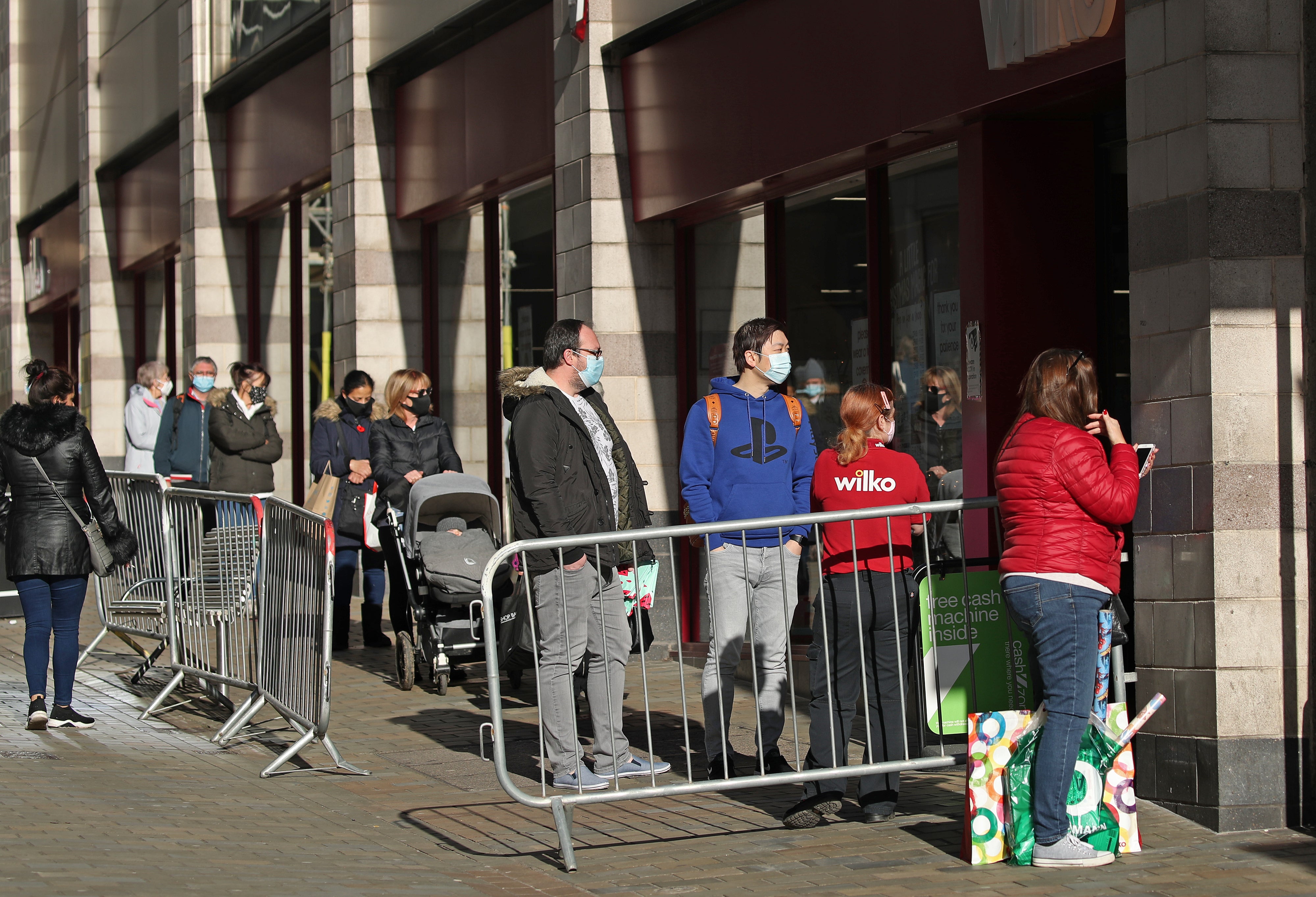 People queuing at Wilko (Danny Lawson/PA)