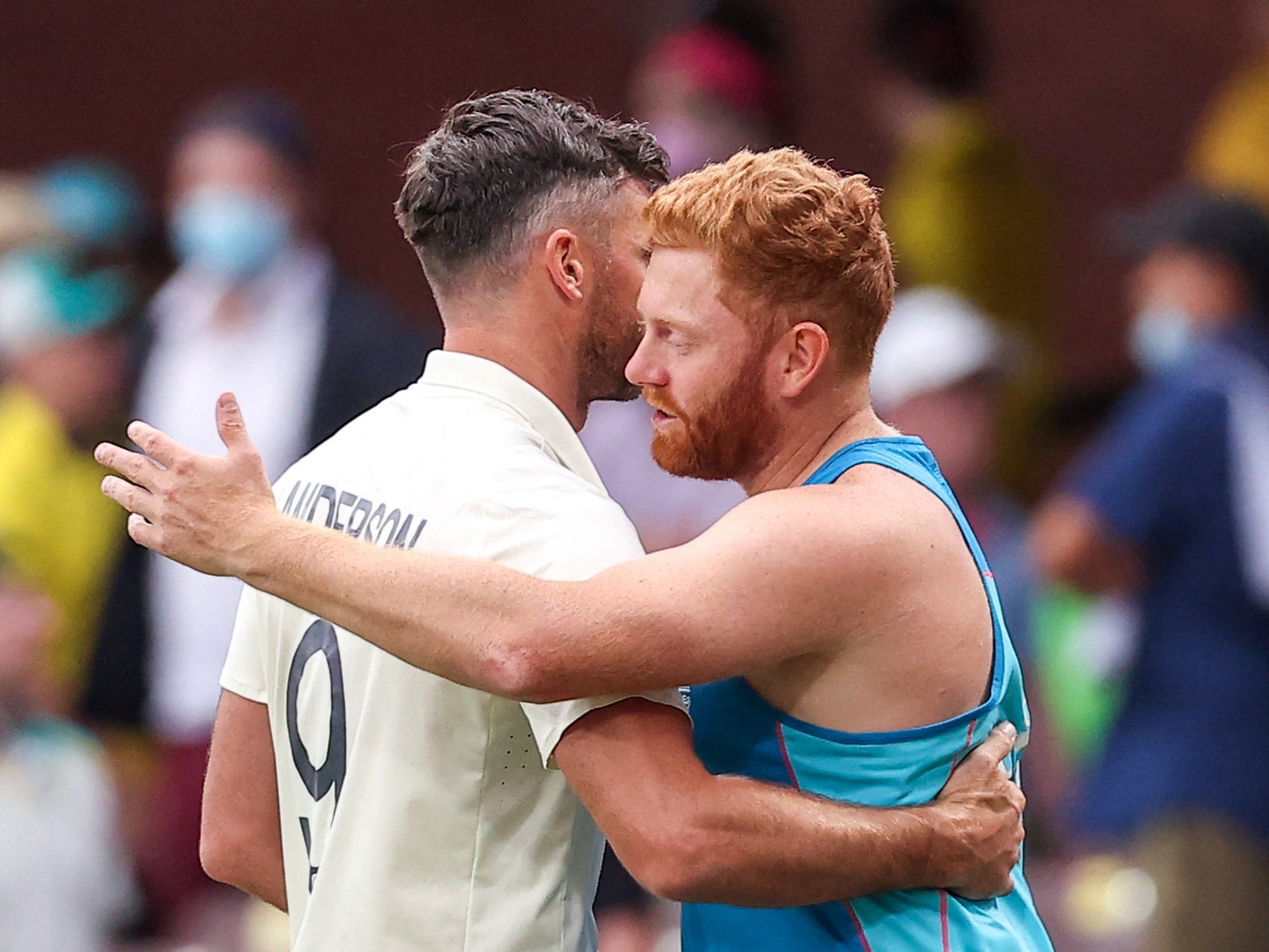 James Anderson (left) was full of praise for Jonny Bairstow