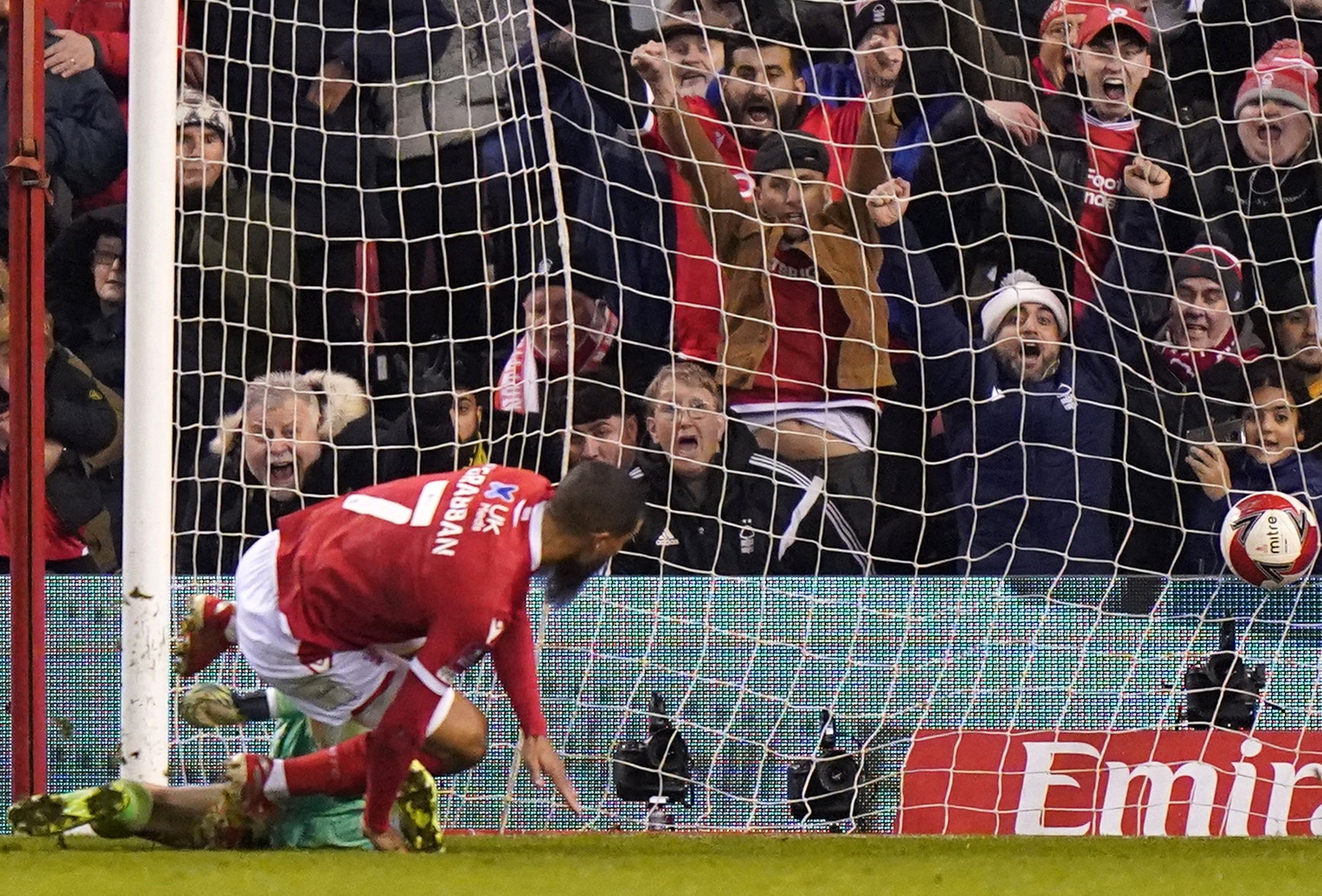 Lewis Grabban scored Nottingham Forest’s winner (Tim Goode/PA)