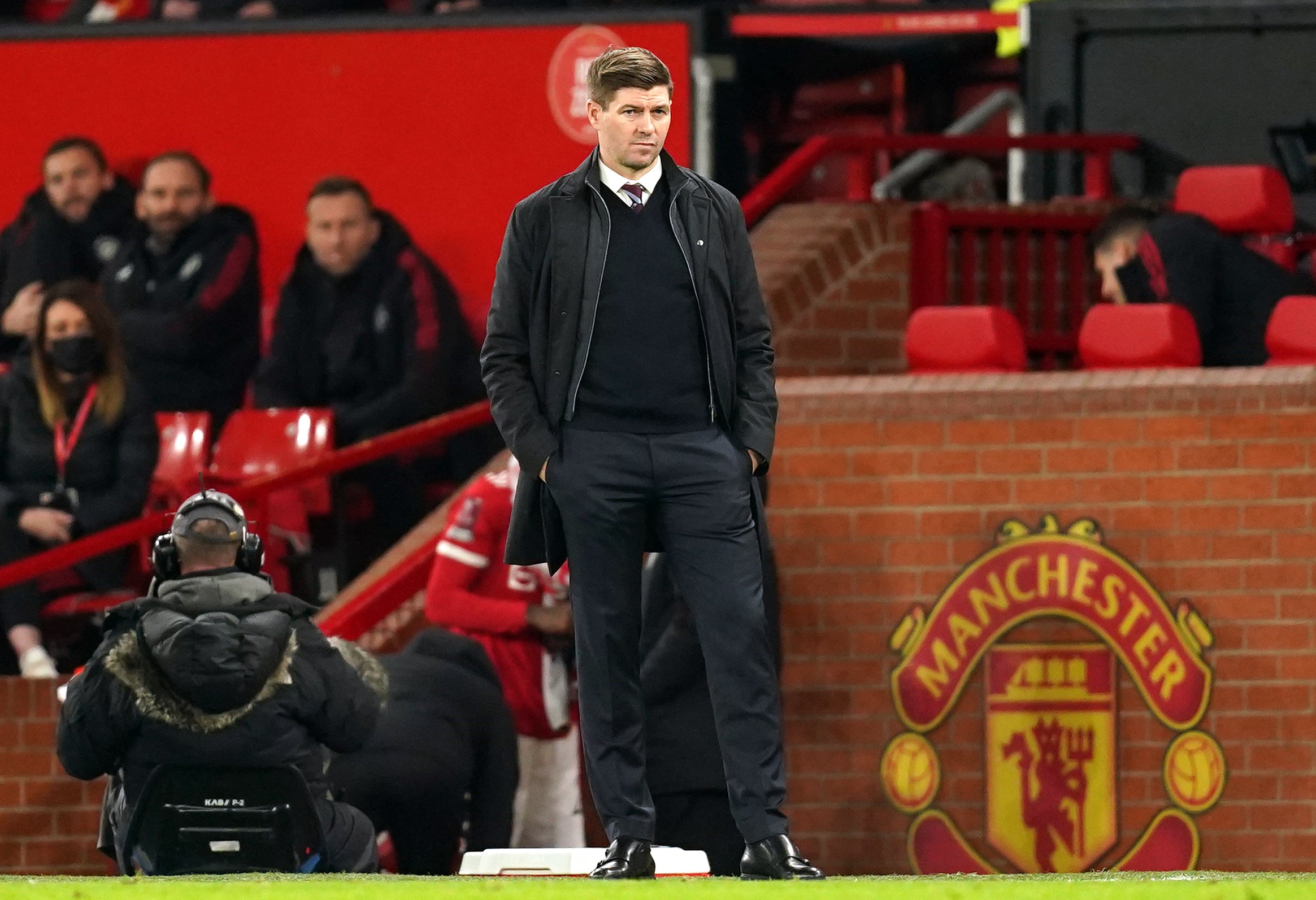 Steven Gerrard back at Old Trafford (Martin Rickett/PA)