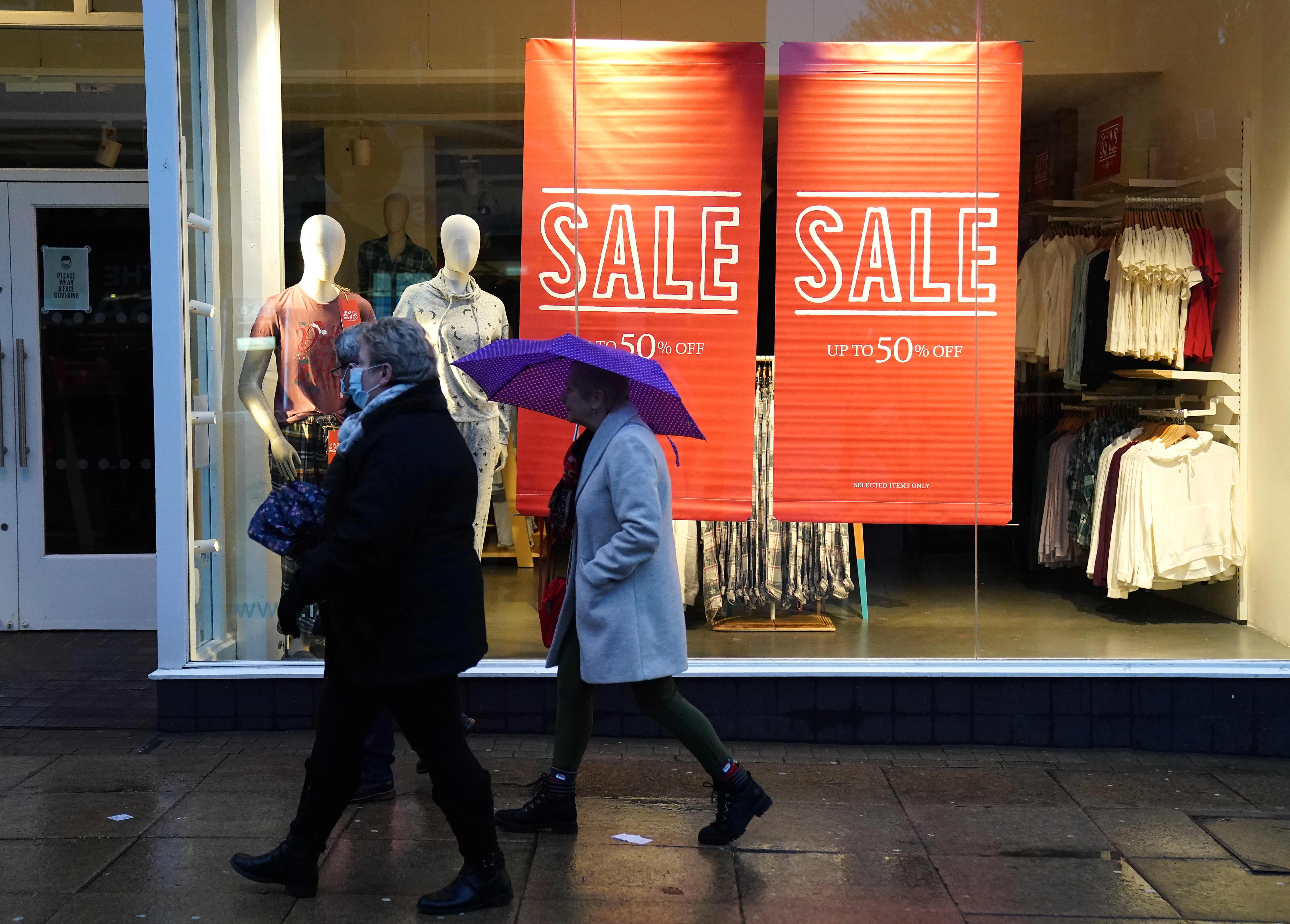 Shoppers in Lincoln during the sales (Zac Goodwin/PA)