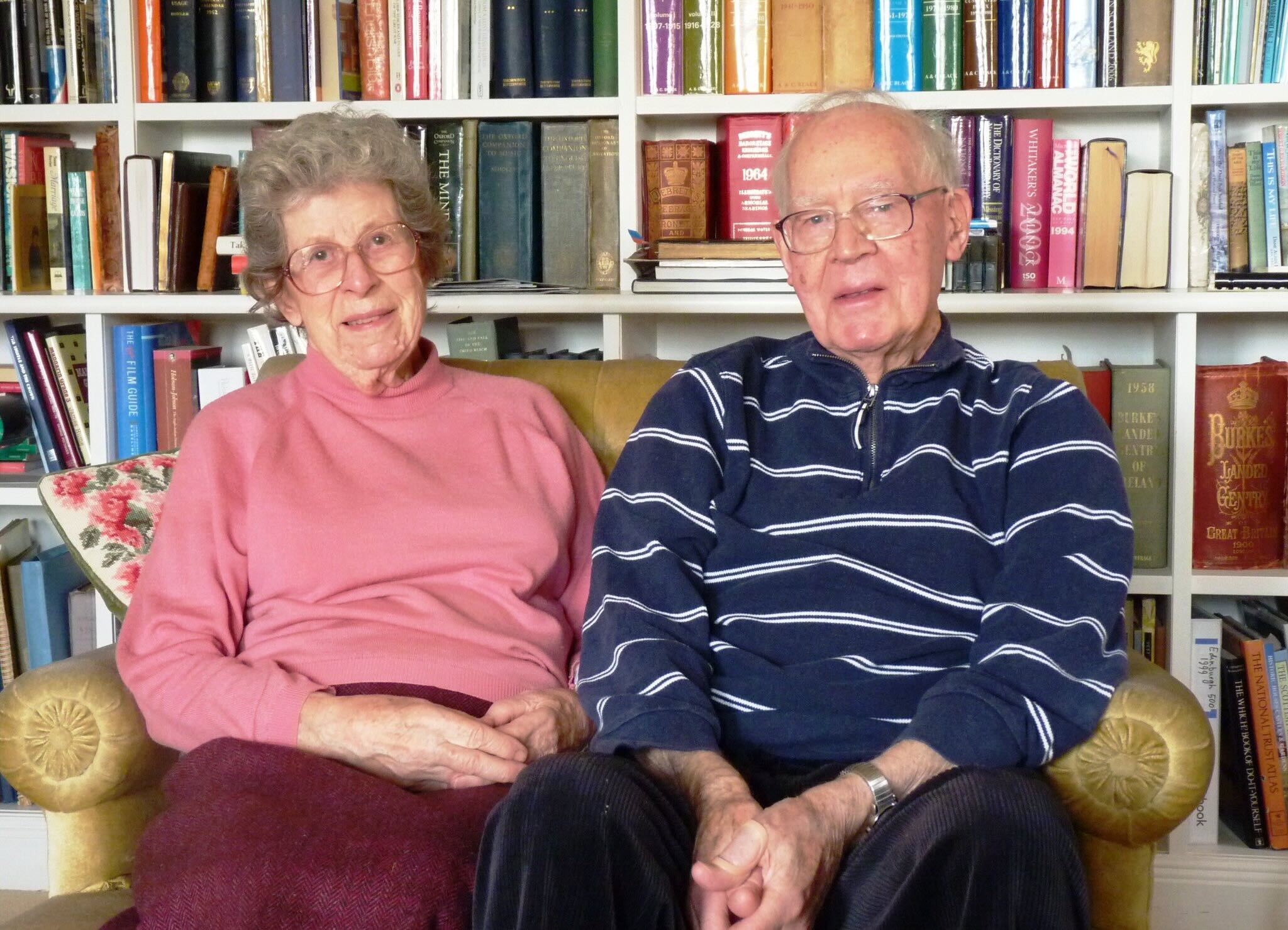 Ann Mitchell with her husband Angus in 2014 (Andy Mitchell/PA)