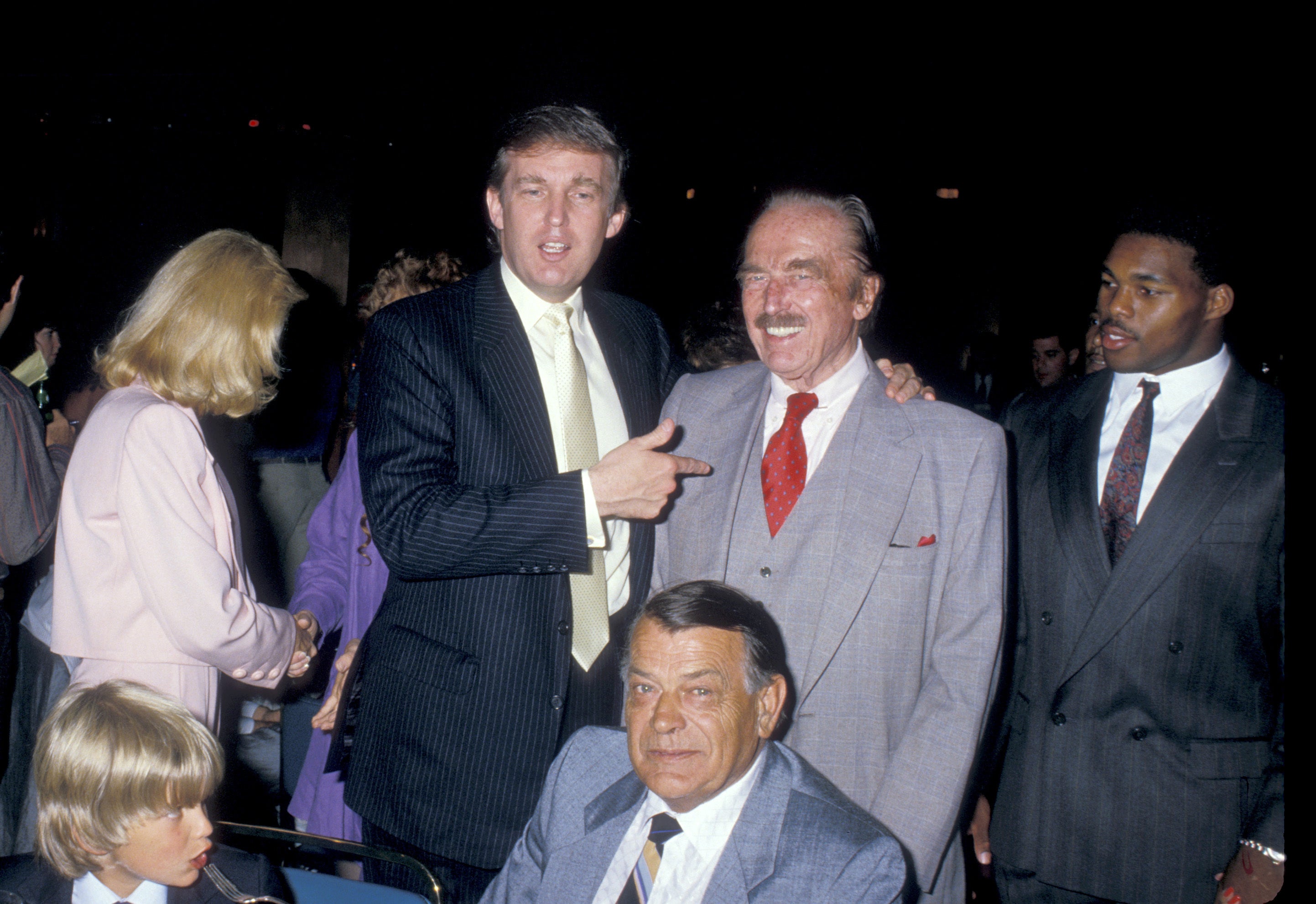 Donald Trump Jr, Donald Trump, Fred Trump (Ivana Trump's father) and Herschel Walker