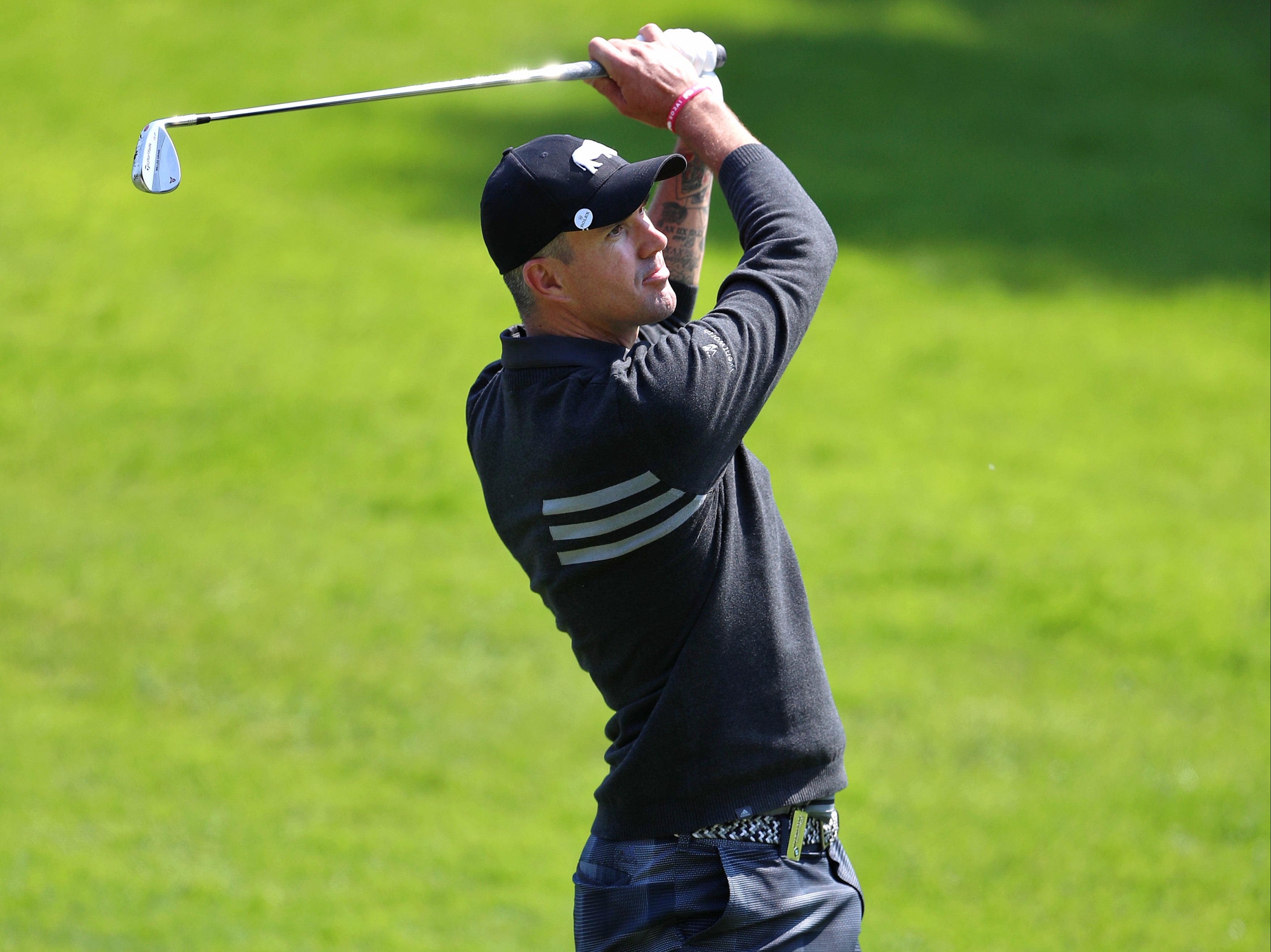 Kevin Pietersen enjoyed some family time on the golf course (Tim Goode/PA)