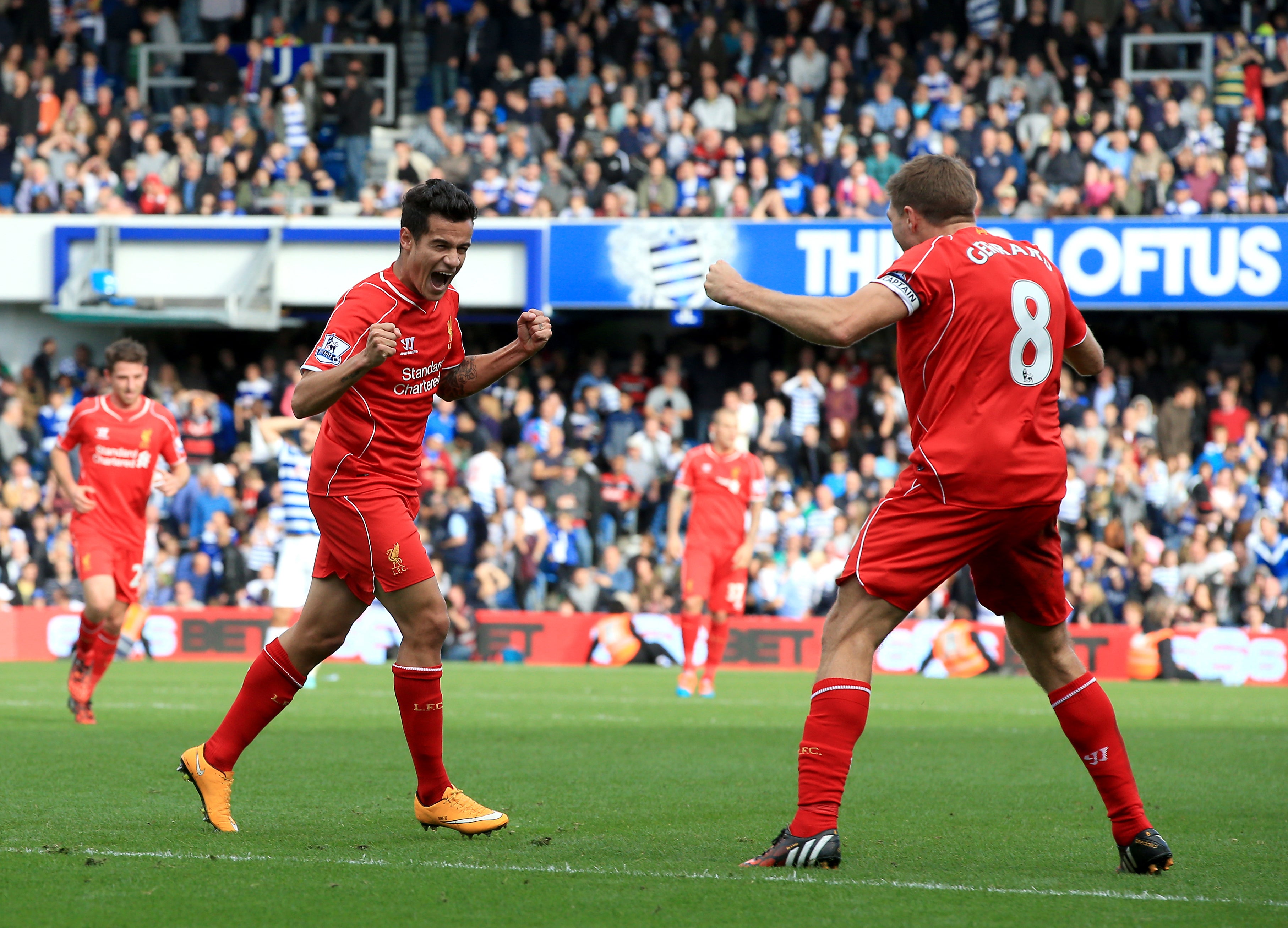 Philippe Coutinho (left) played alongside Steven Gerrard at Liverpool (Nick Potts/PA)